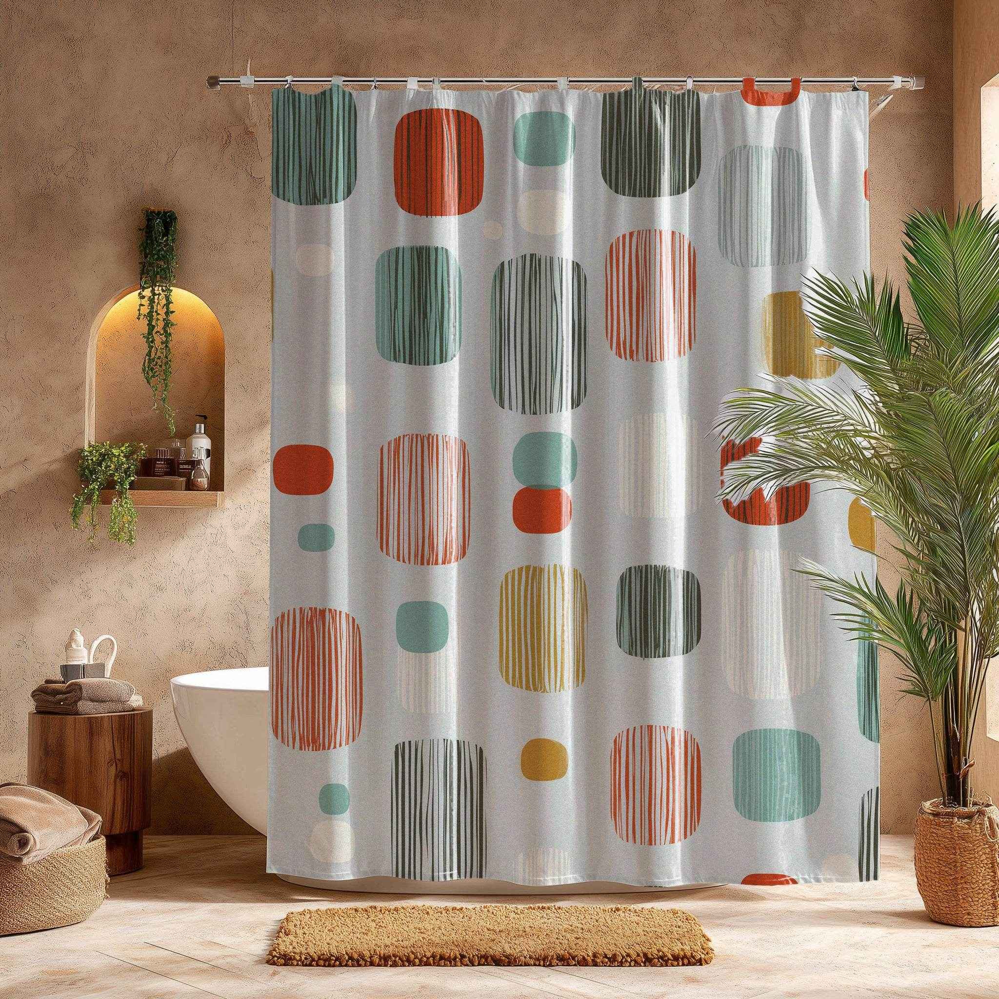 Modern Geometric Shower Curtain