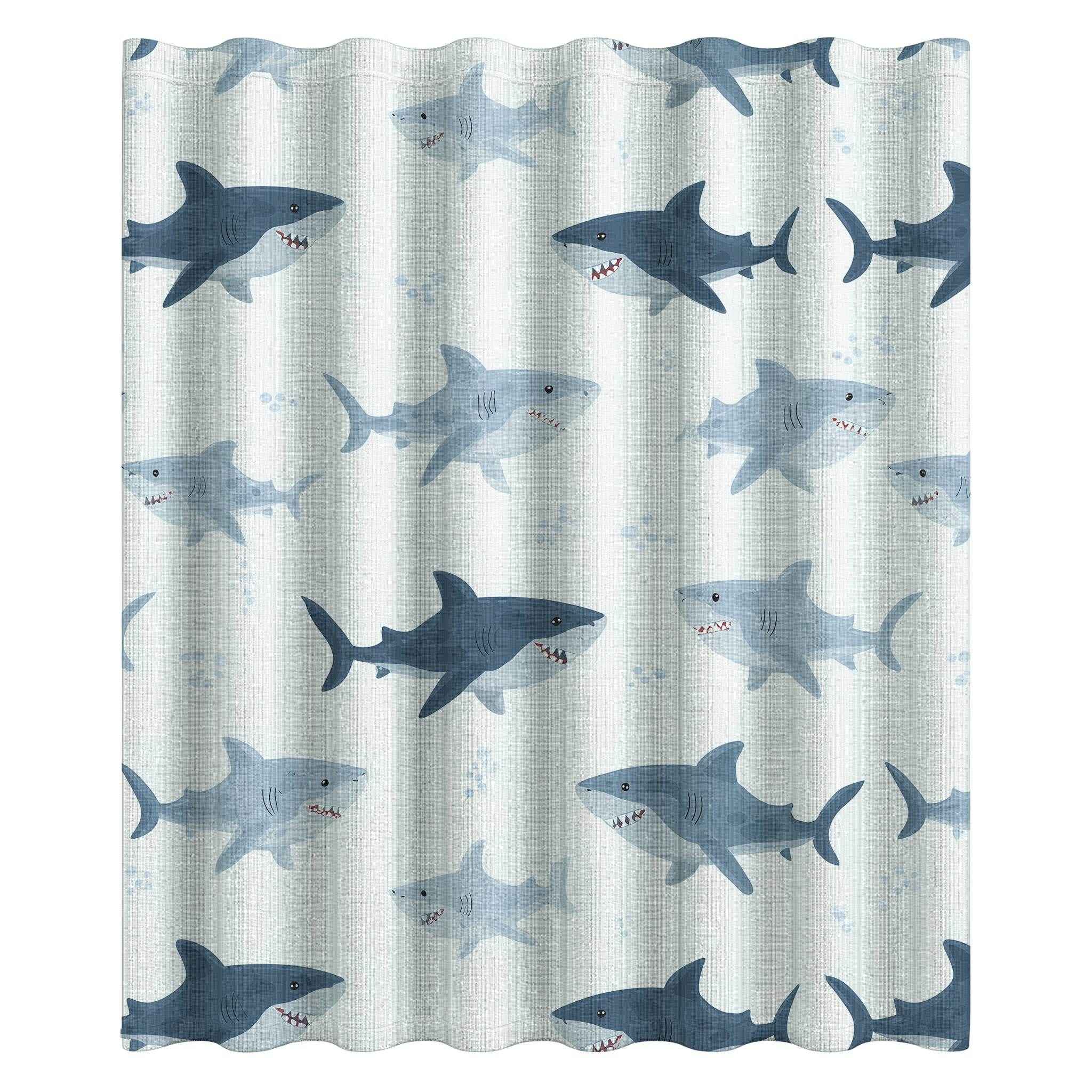Shark Pattern Shower Curtain