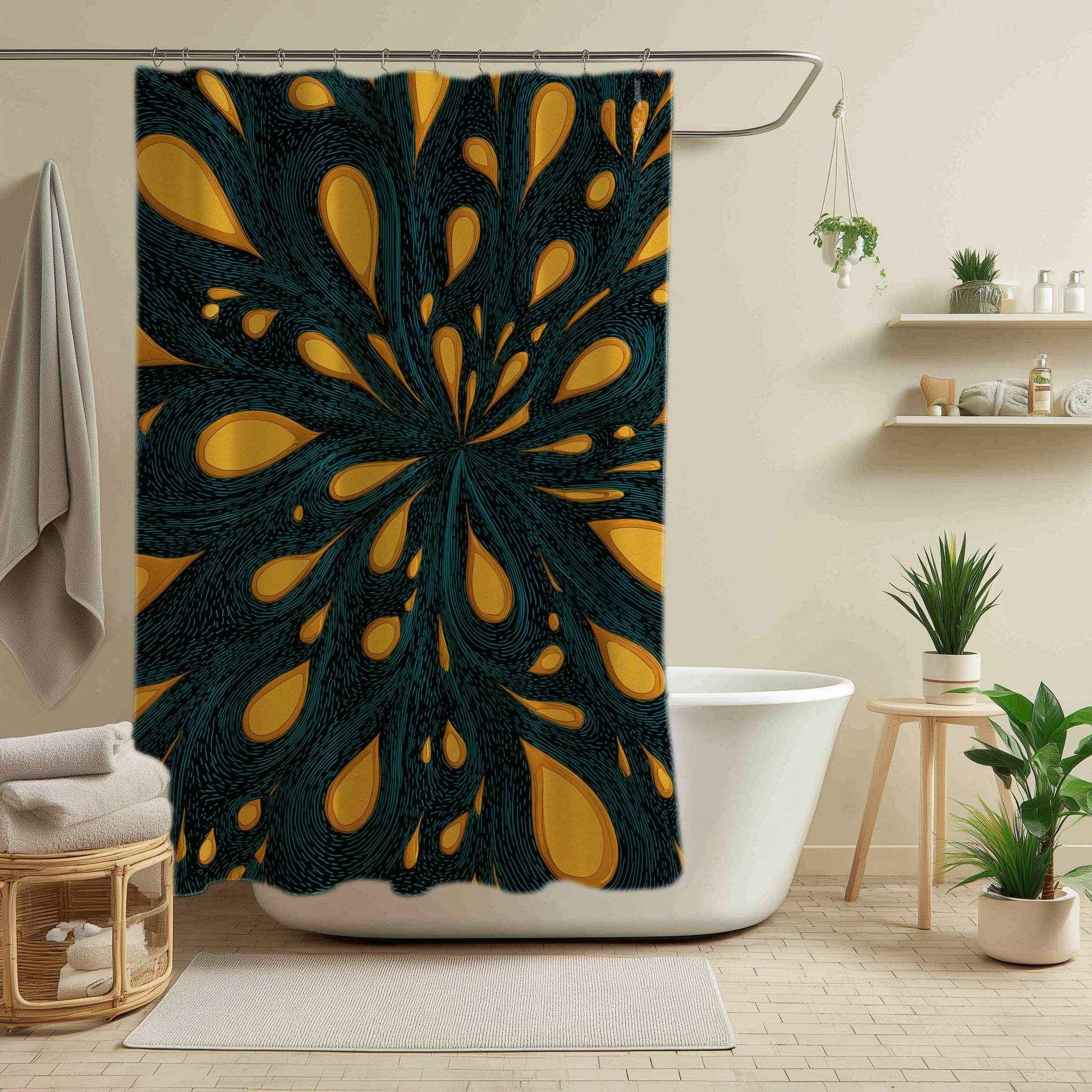 Vibrant Floral Shower Curtain