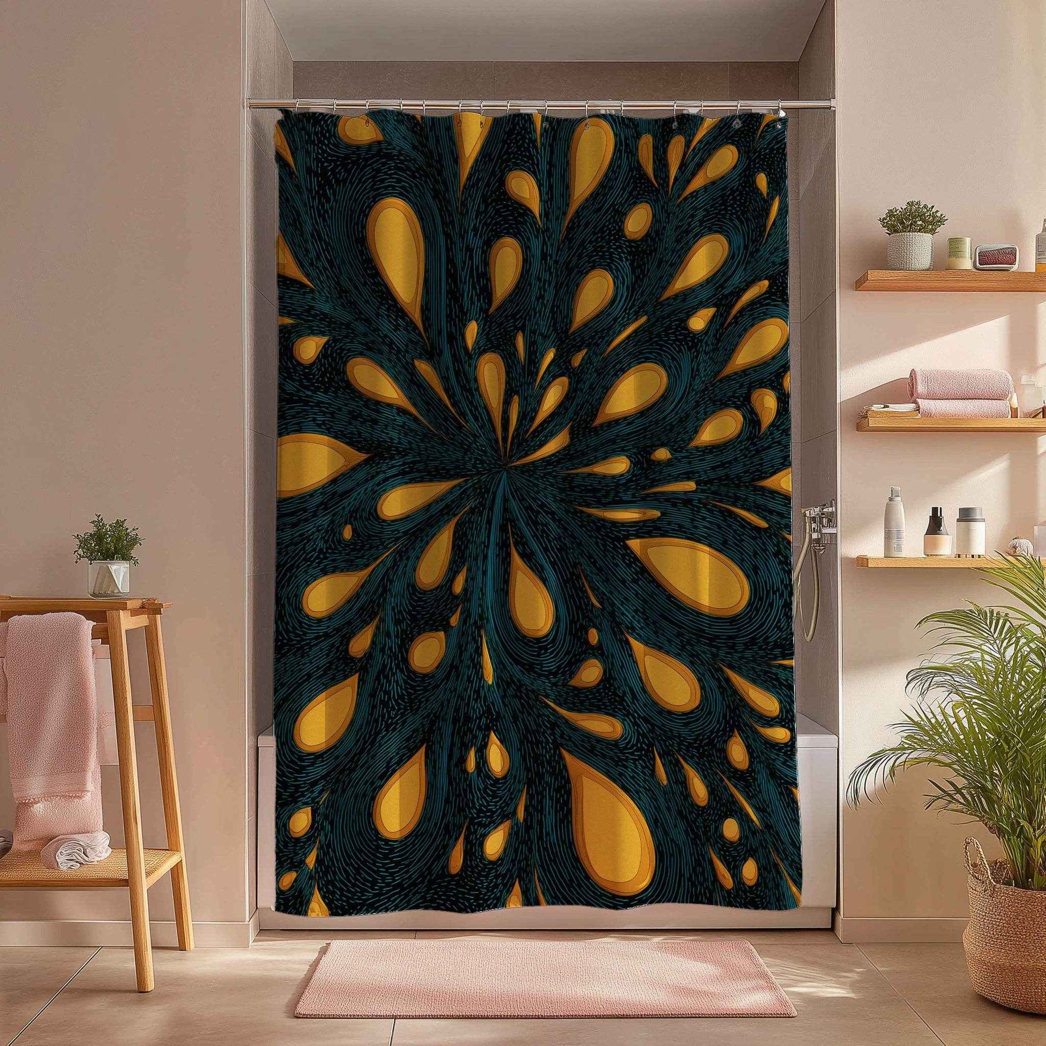 Vibrant Floral Shower Curtain