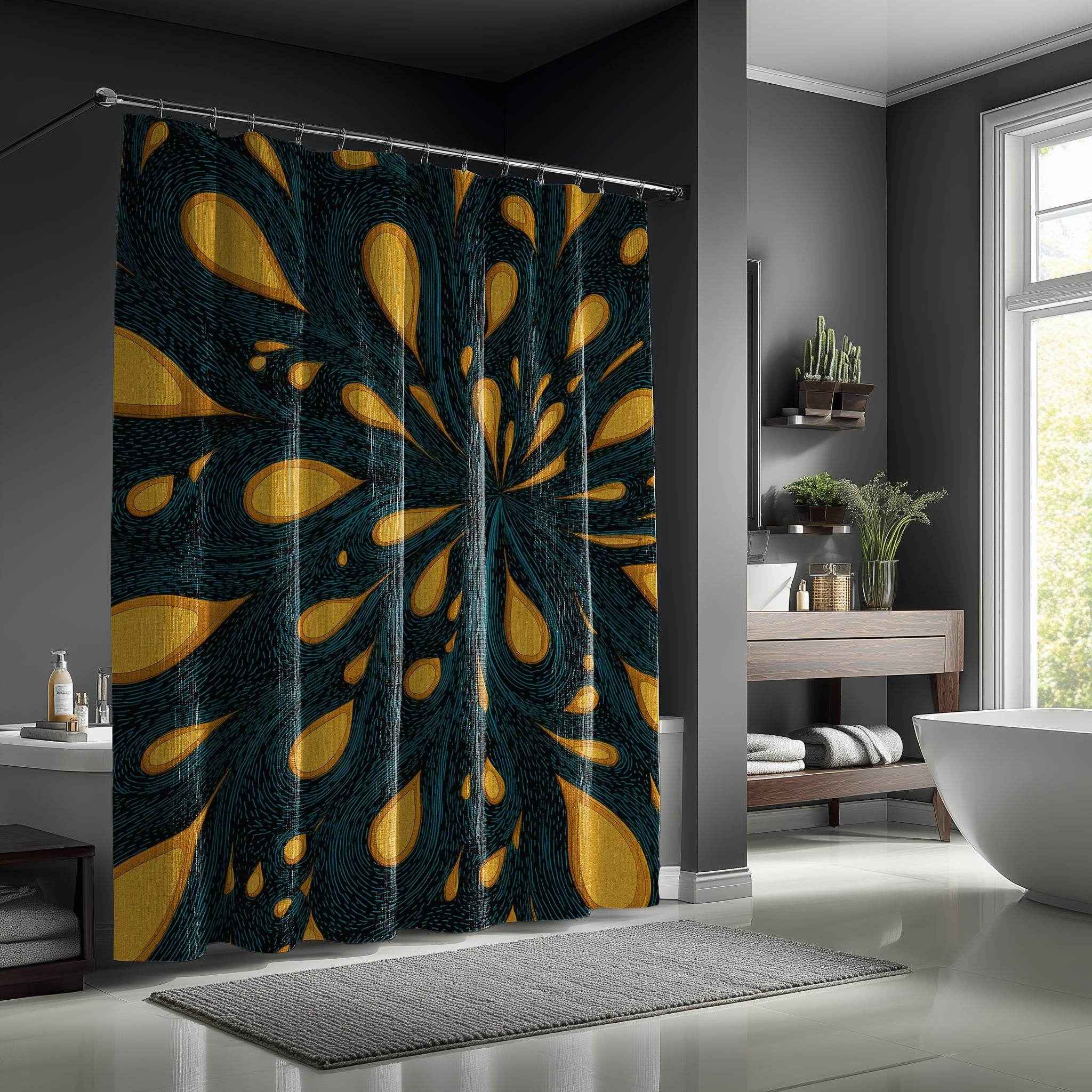 Vibrant Floral Shower Curtain