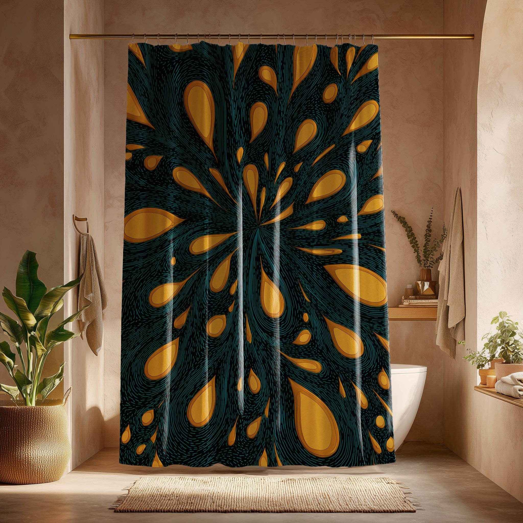 Vibrant Floral Shower Curtain