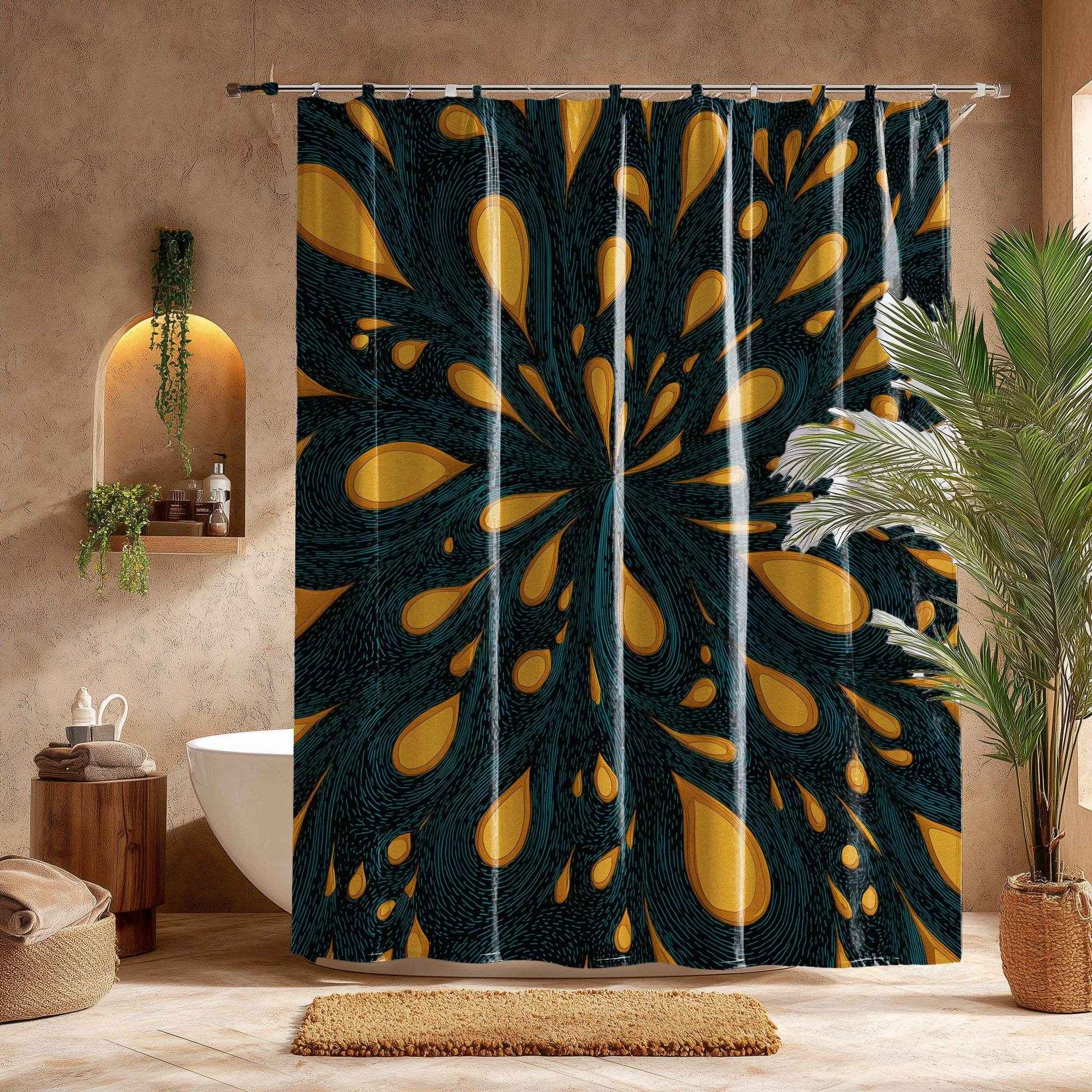 Vibrant Floral Shower Curtain