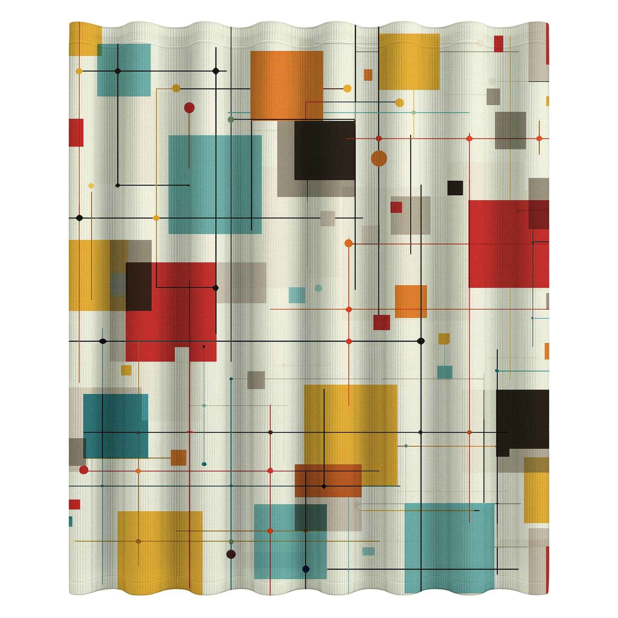 Modern Geometric Abstract Design  Shower Curtain