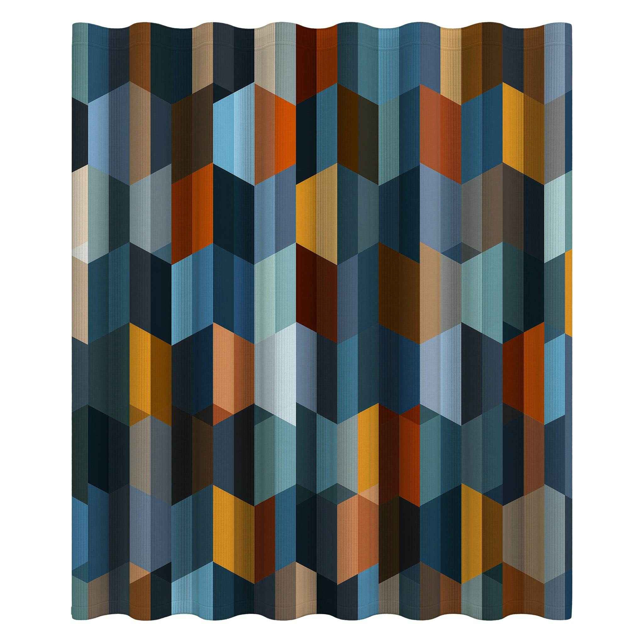 Modern Geometric Shower Curtain