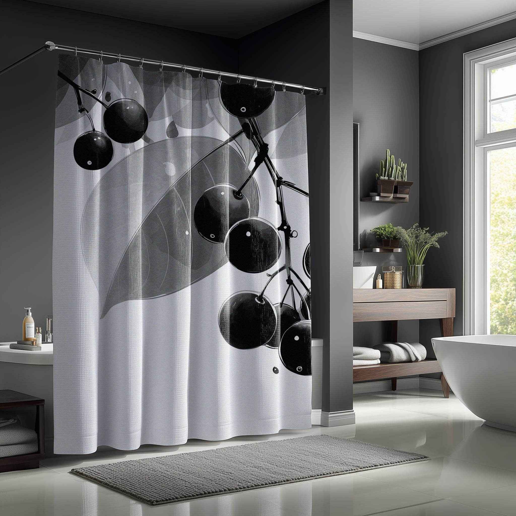 Elegant Botanical Shower Curtain