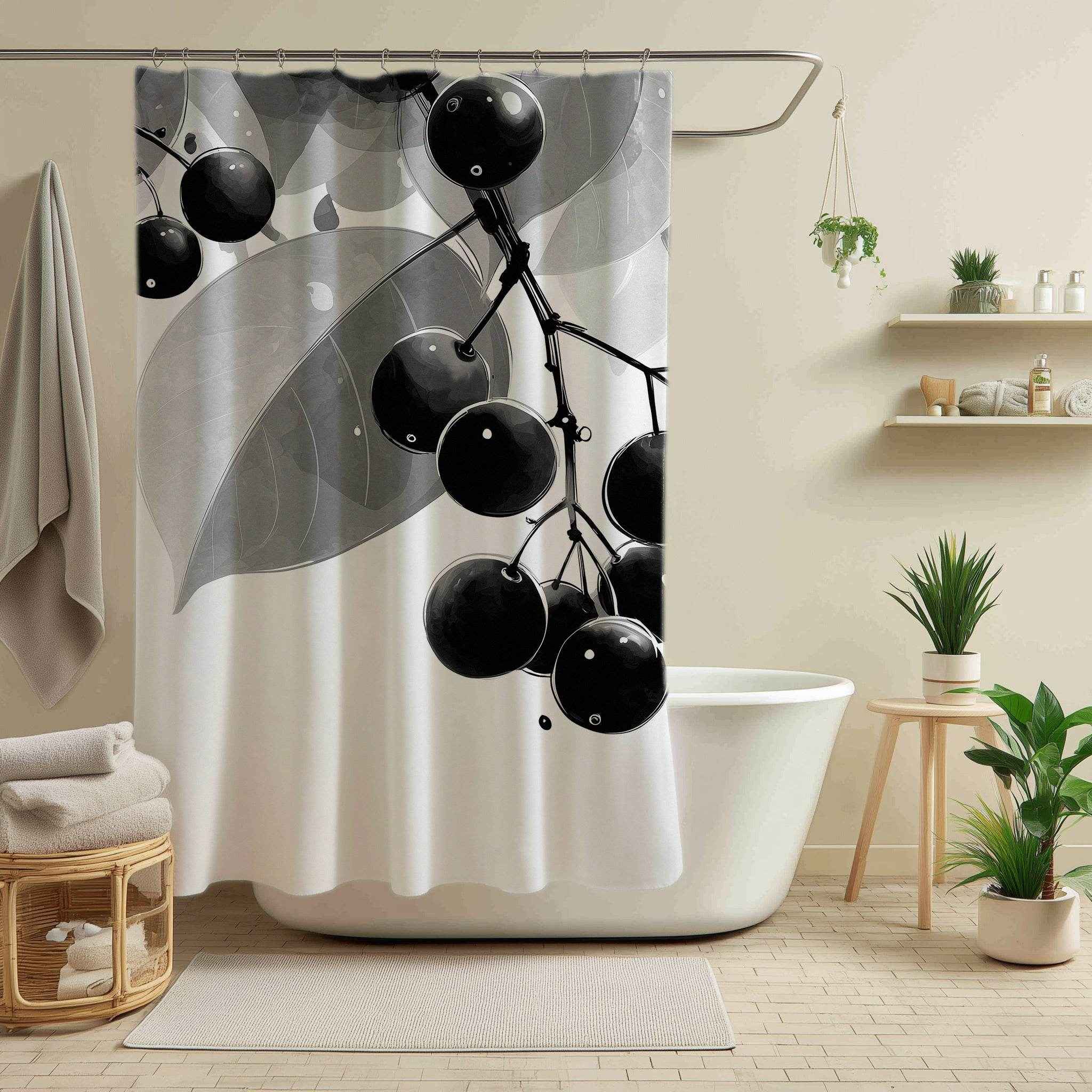 Elegant Botanical Shower Curtain