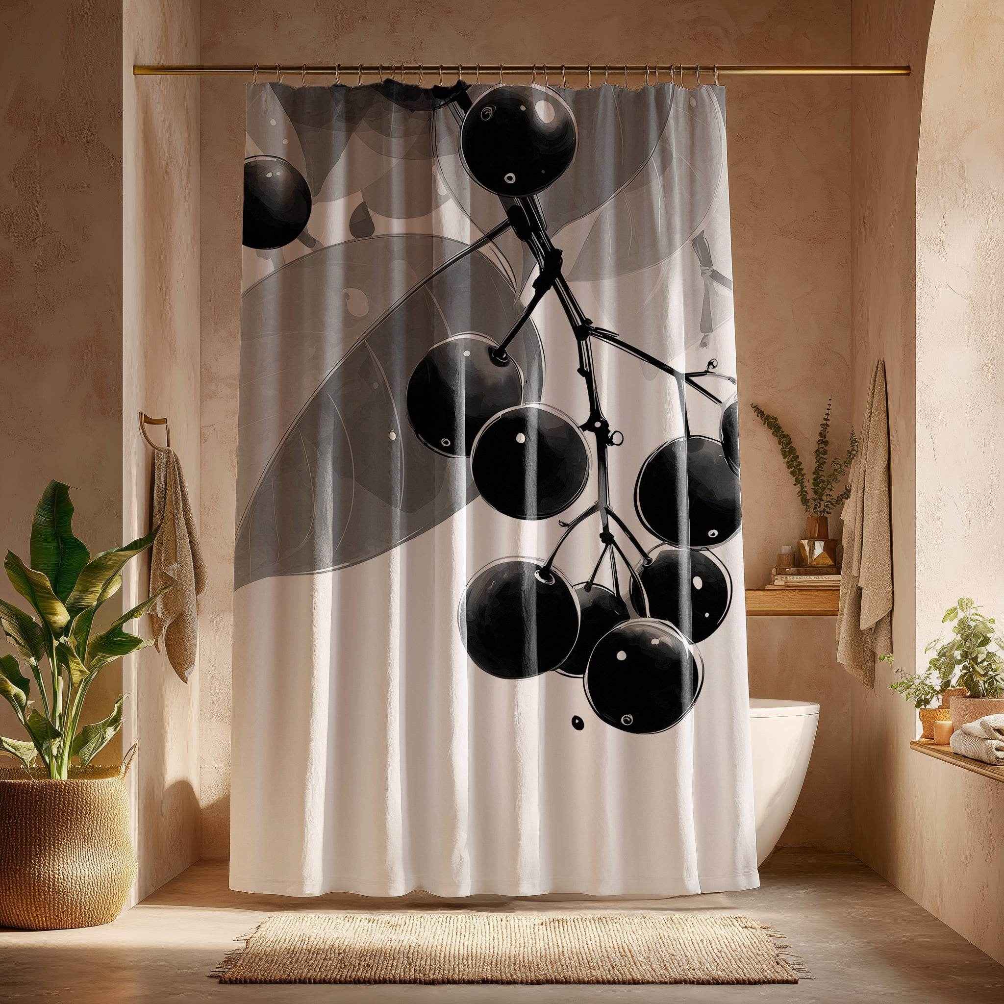 Elegant Botanical Shower Curtain