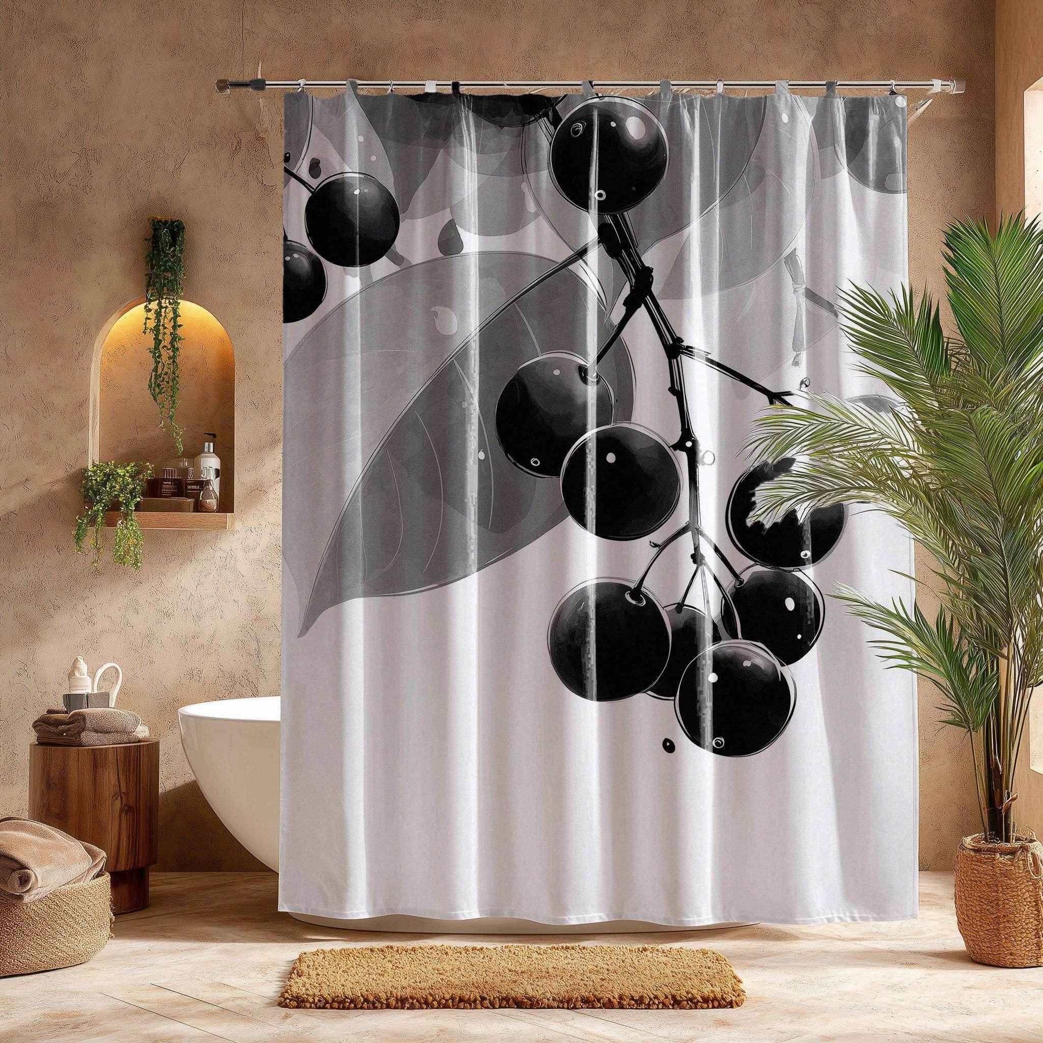 Elegant Botanical Shower Curtain