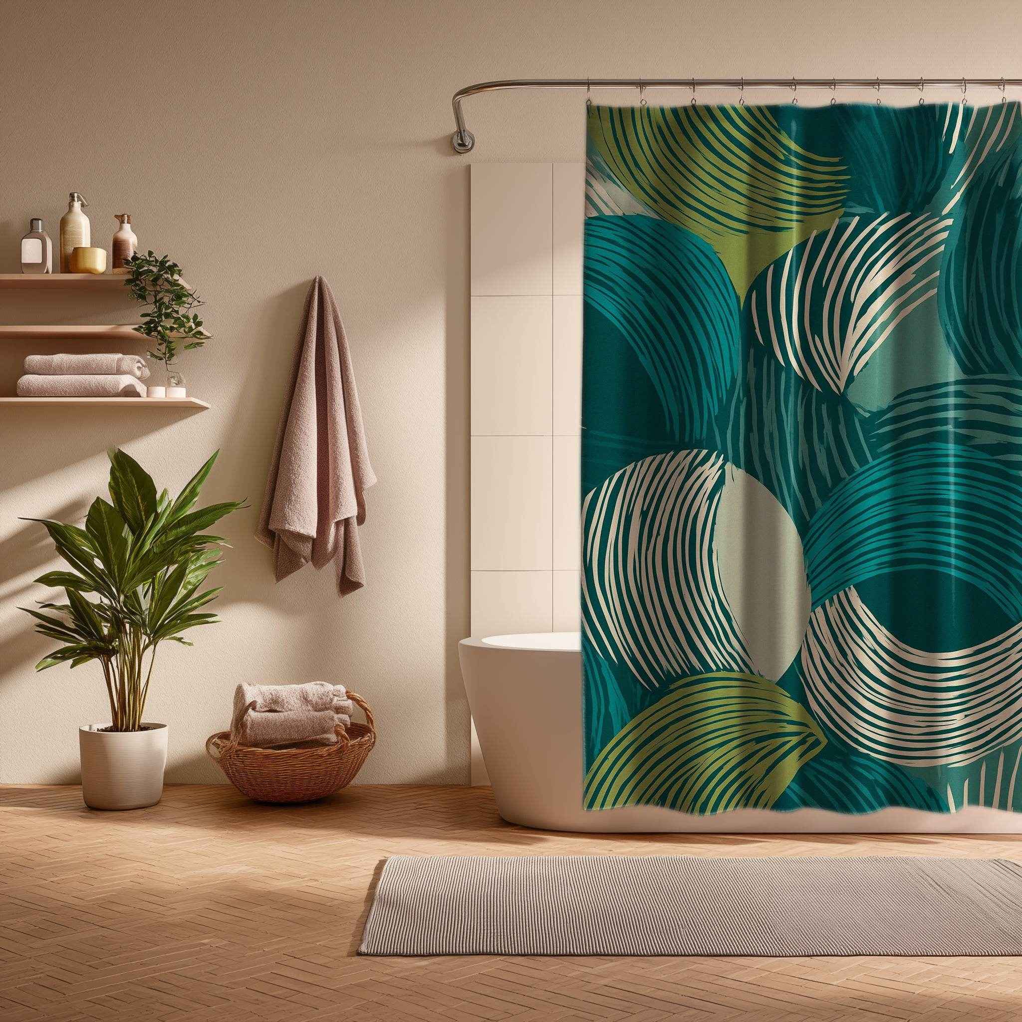 Modern Abstract Shower Curtain