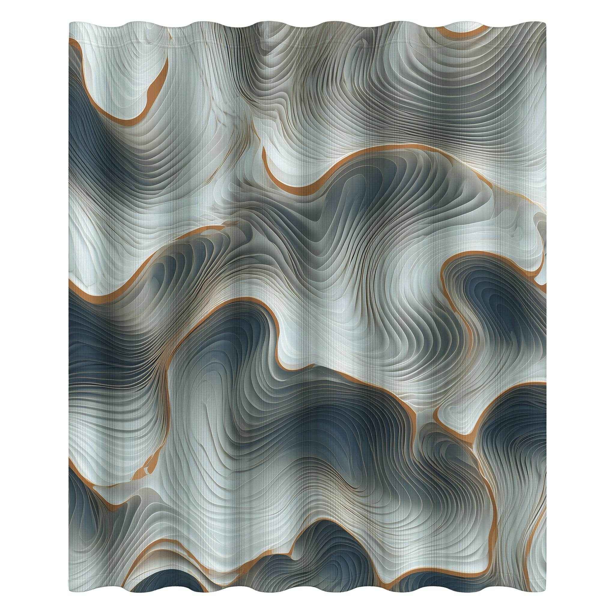 Elegant Marble Shower Curtain