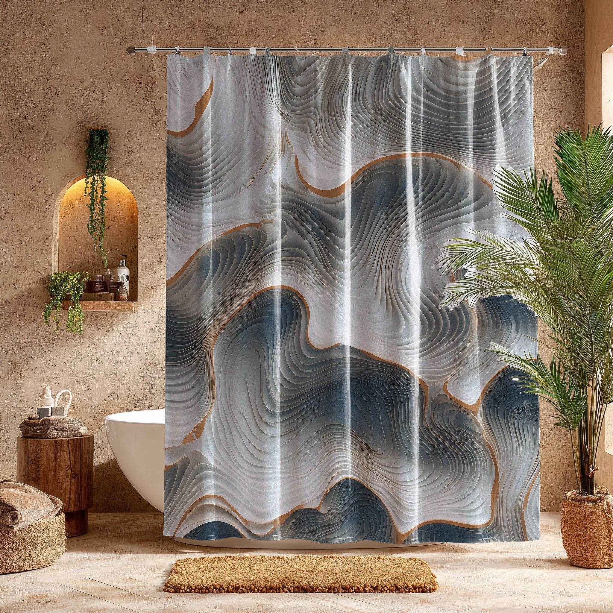 Elegant Marble Shower Curtain