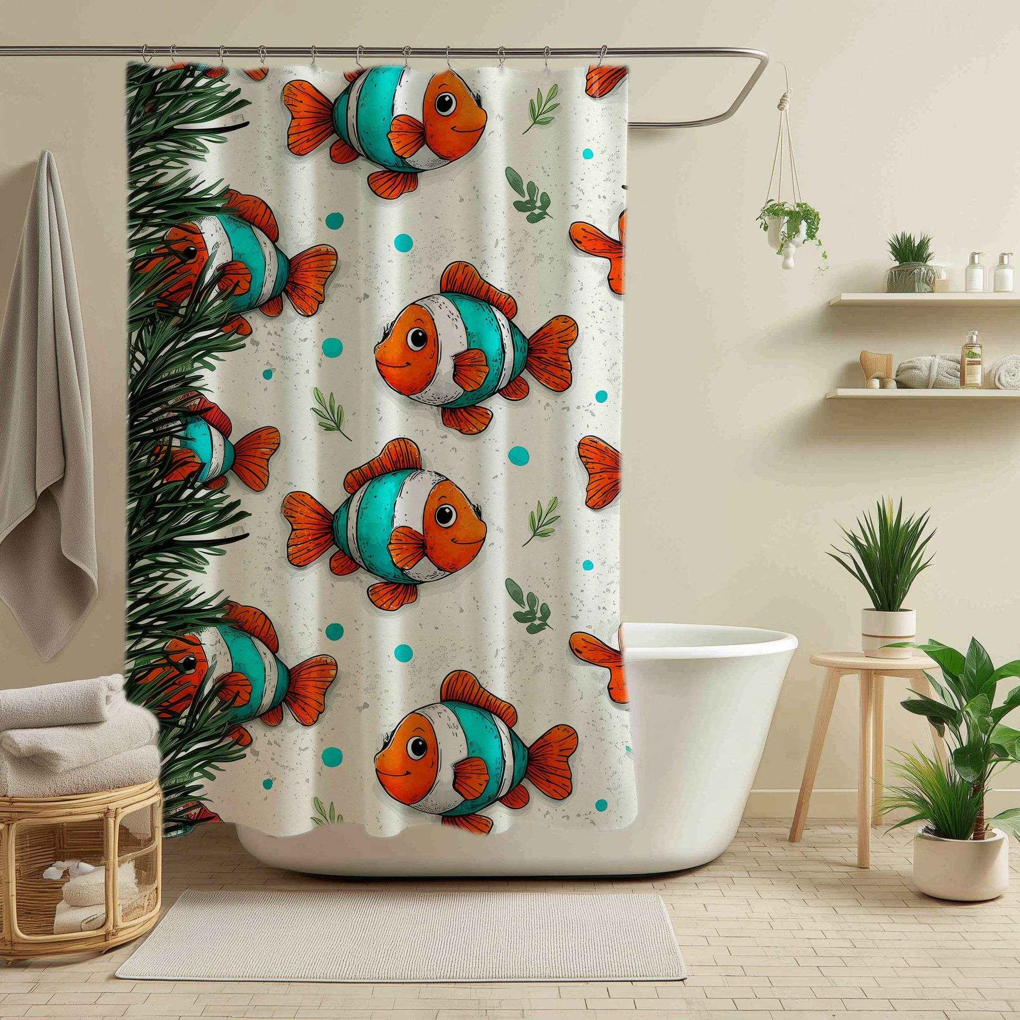 Colorful Fish Shower Curtain