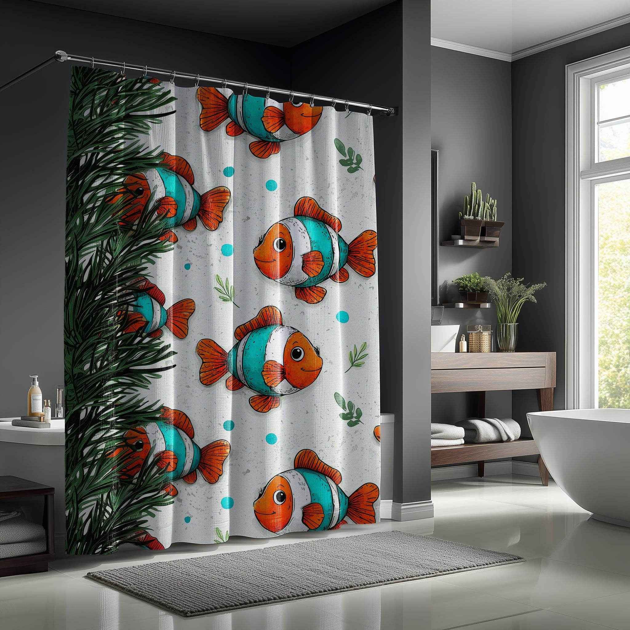 Colorful Fish Shower Curtain