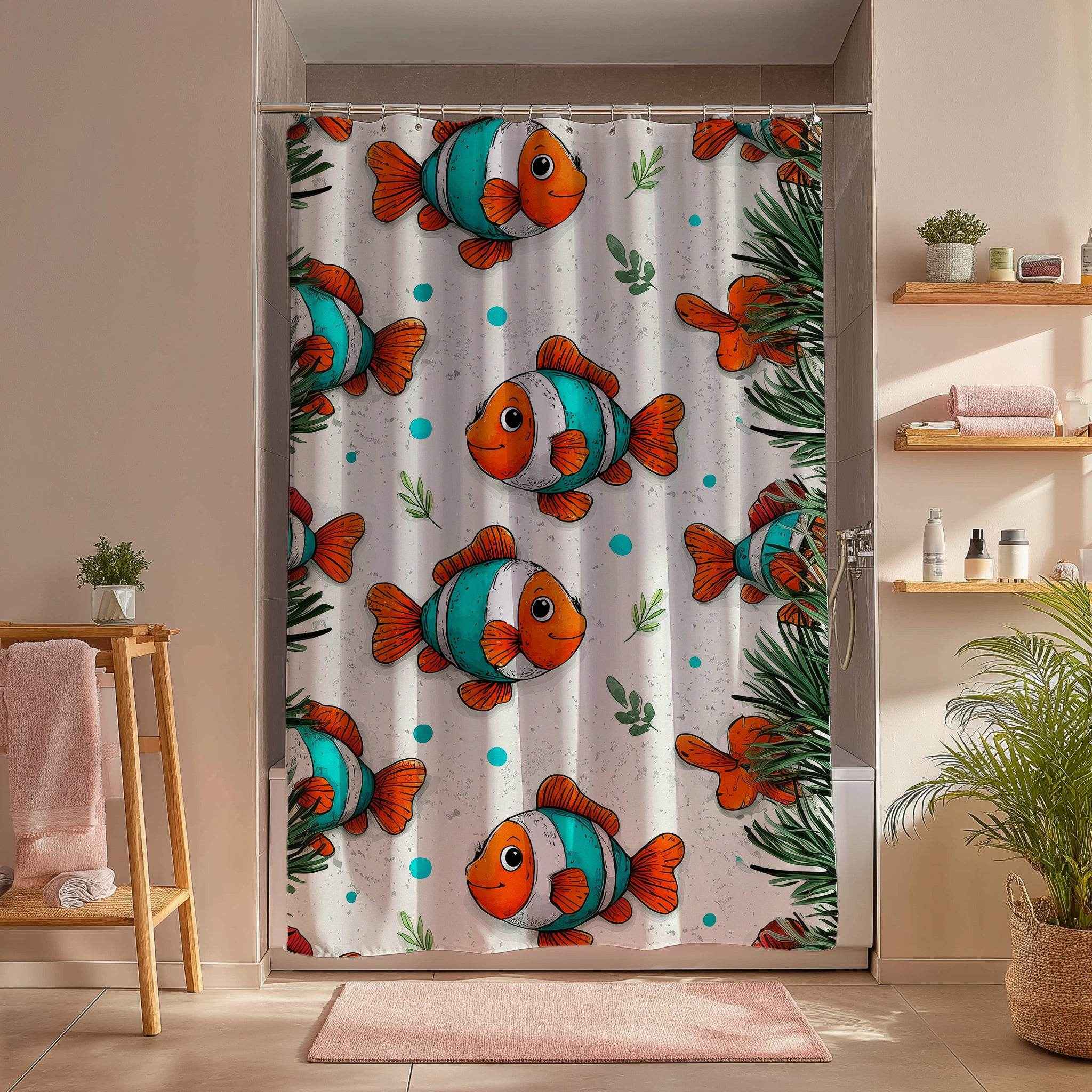 Colorful Fish Shower Curtain