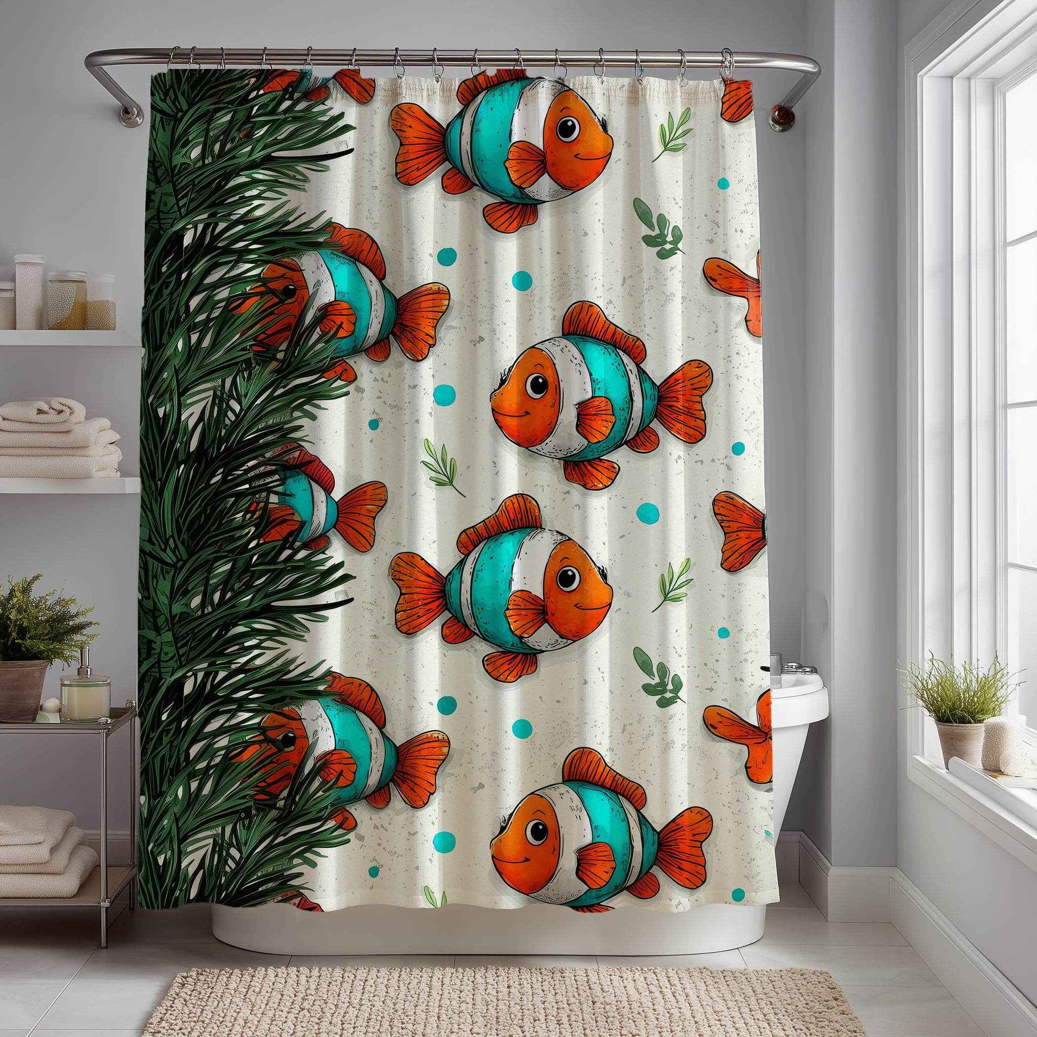 Colorful Fish Shower Curtain