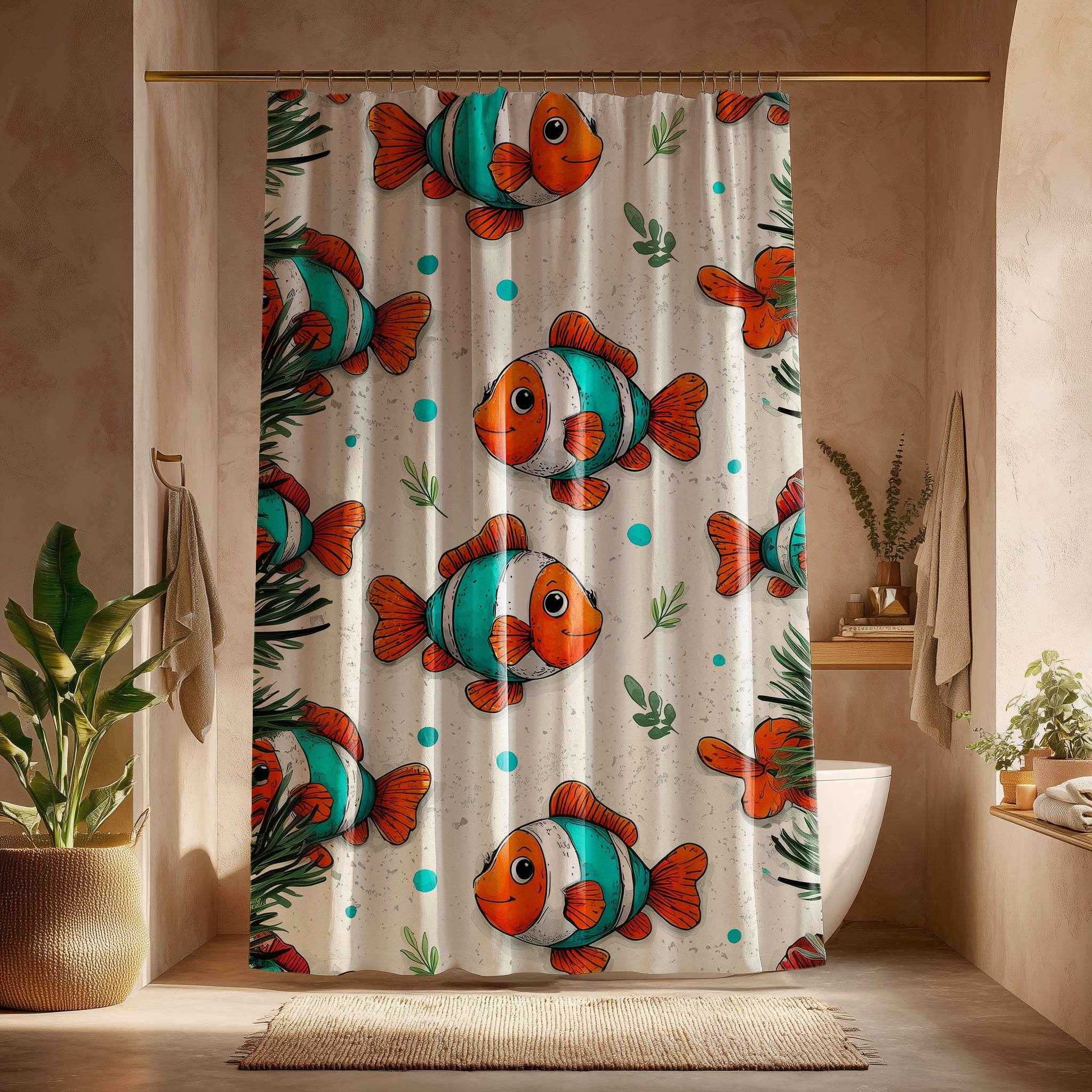 Colorful Fish Shower Curtain