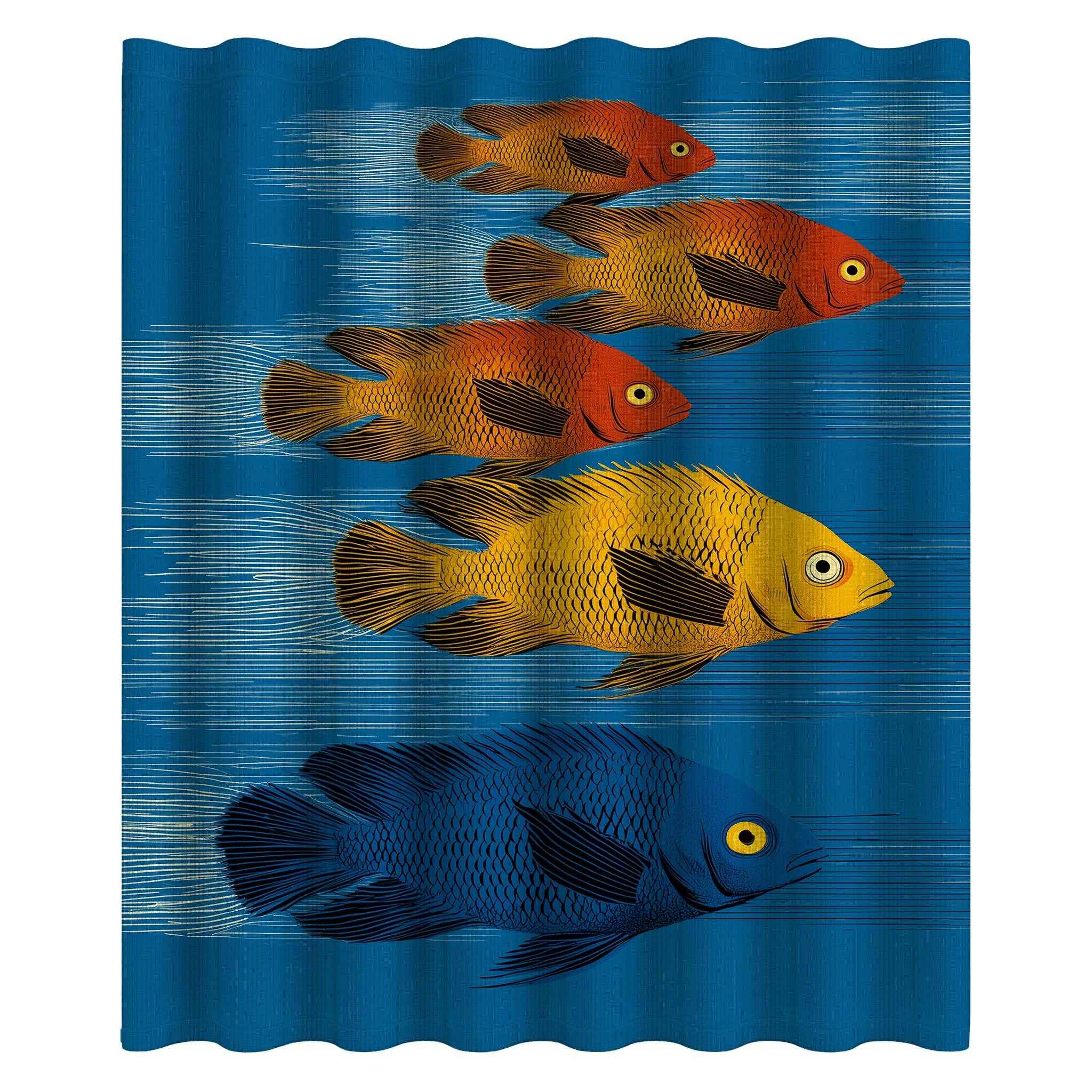 Vibrant Fish Shower Curtain