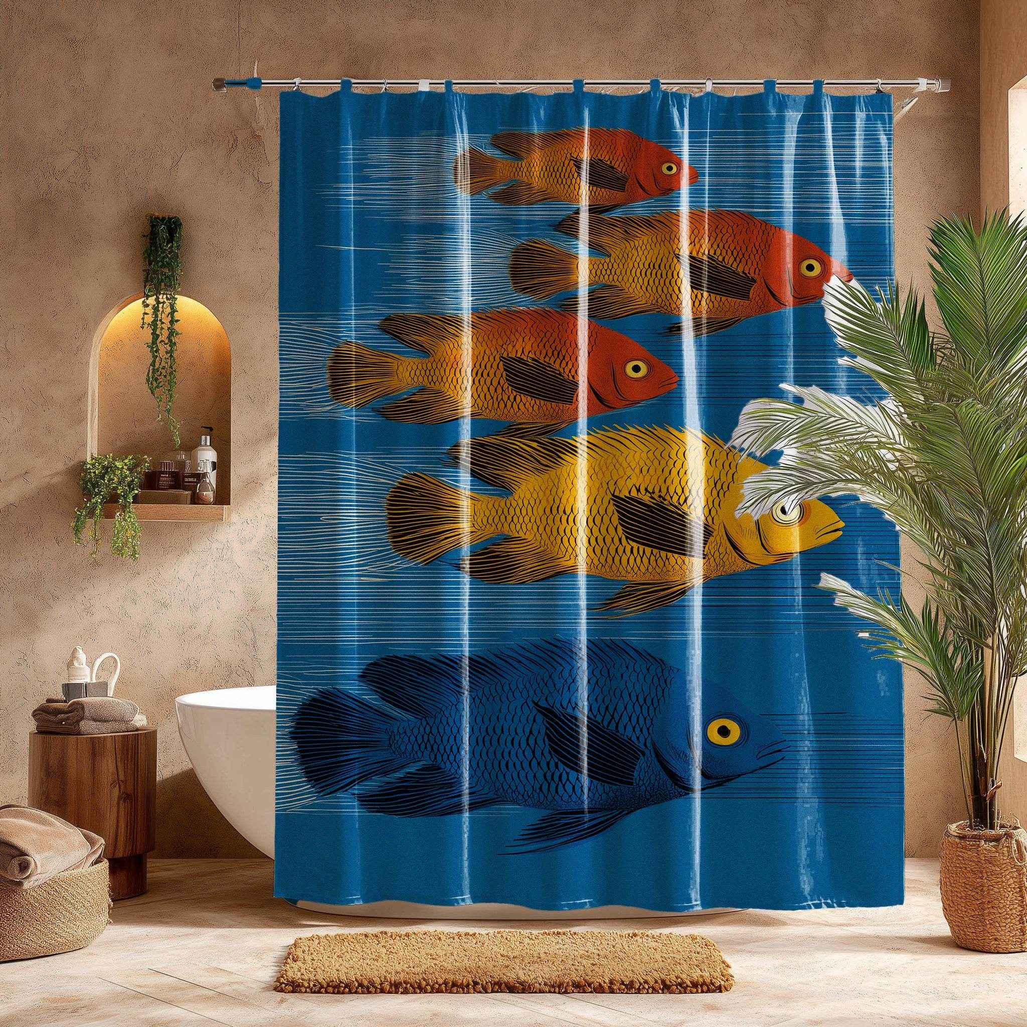 Vibrant Fish Shower Curtain