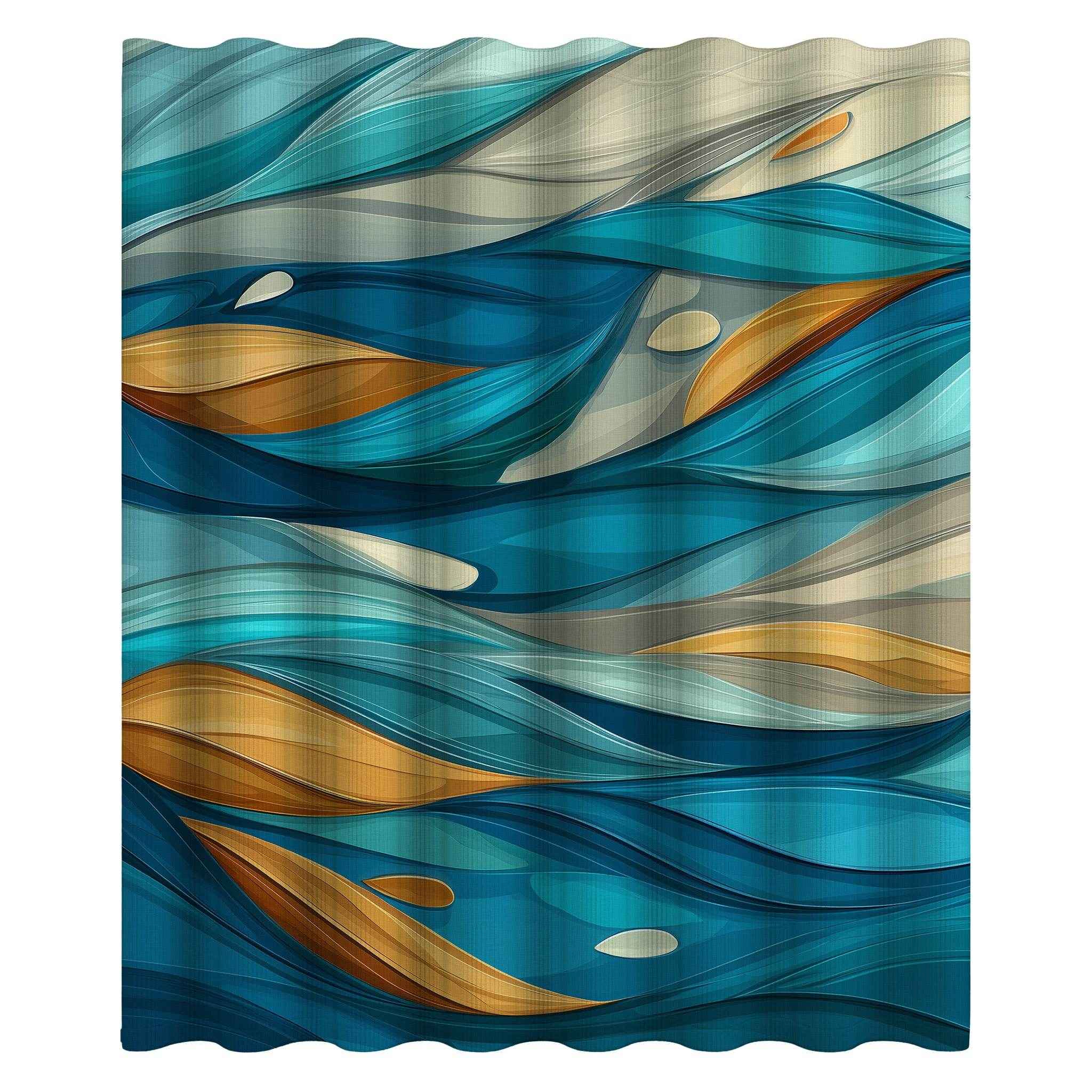 Artistic Wave Shower Curtains