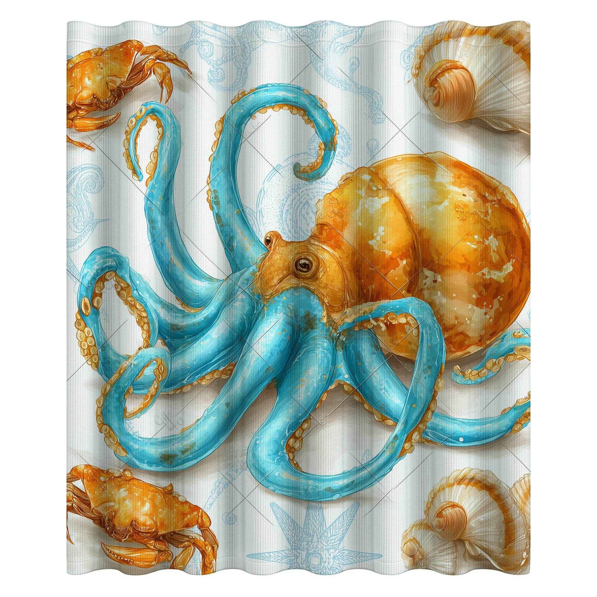 Ocean-Inspired Shower Curtain