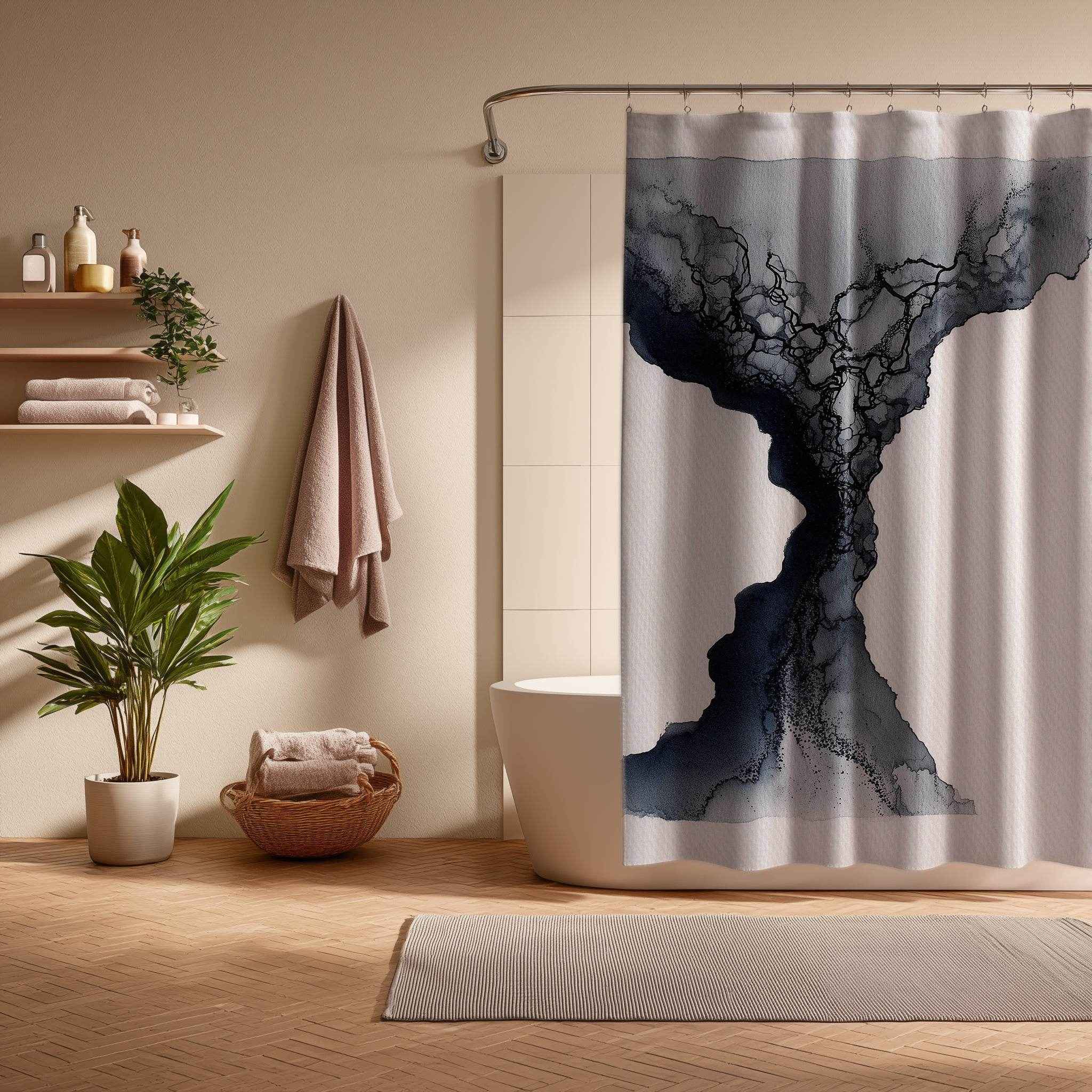 Elegant Abstract Shower Curtain