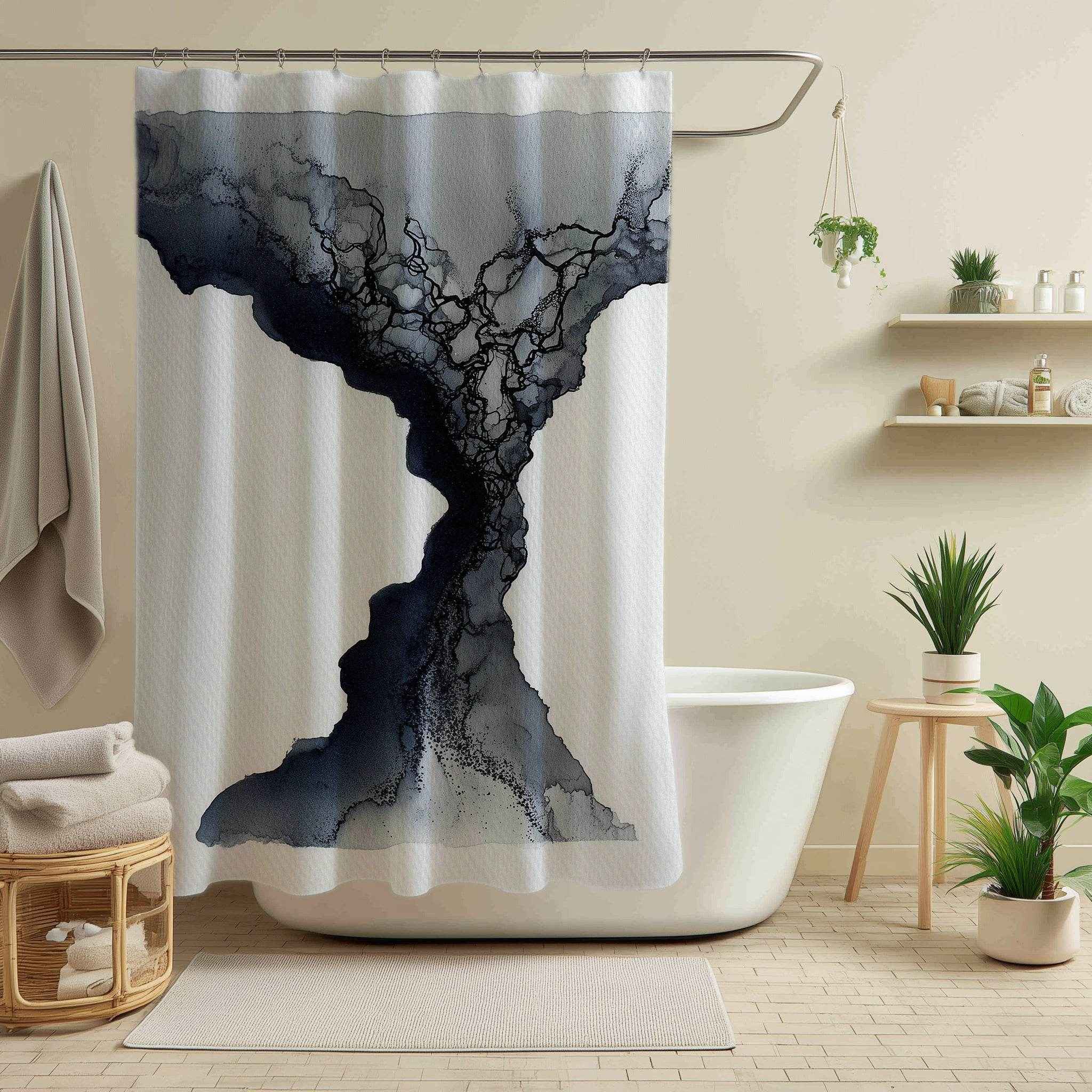 Elegant Abstract Shower Curtain