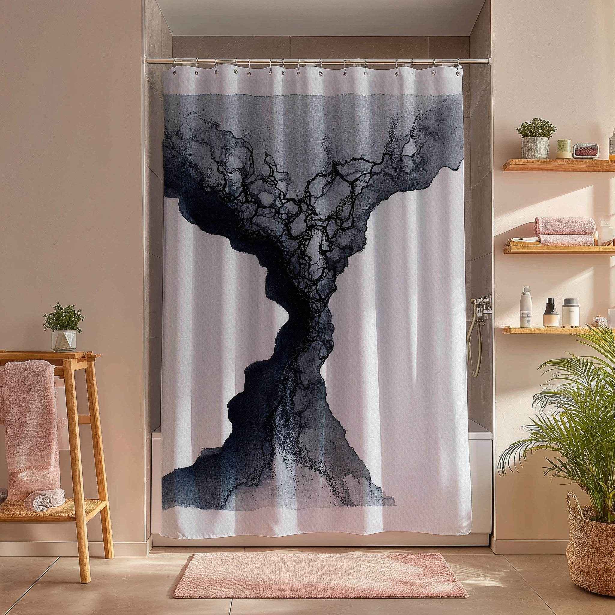 Elegant Abstract Shower Curtain