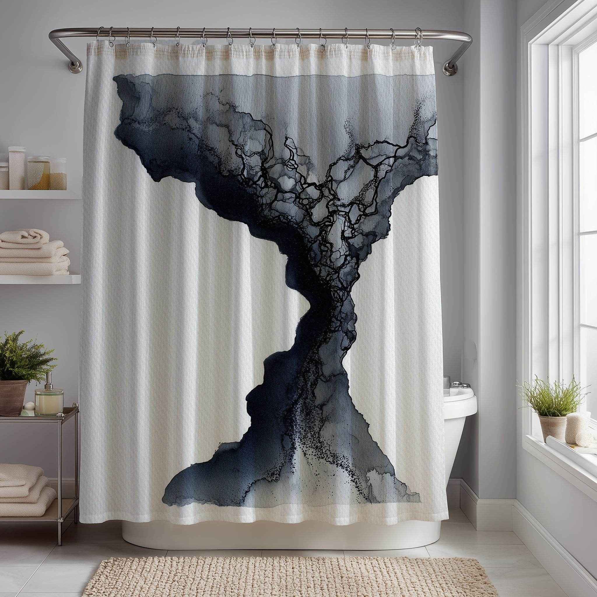 Elegant Abstract Shower Curtain