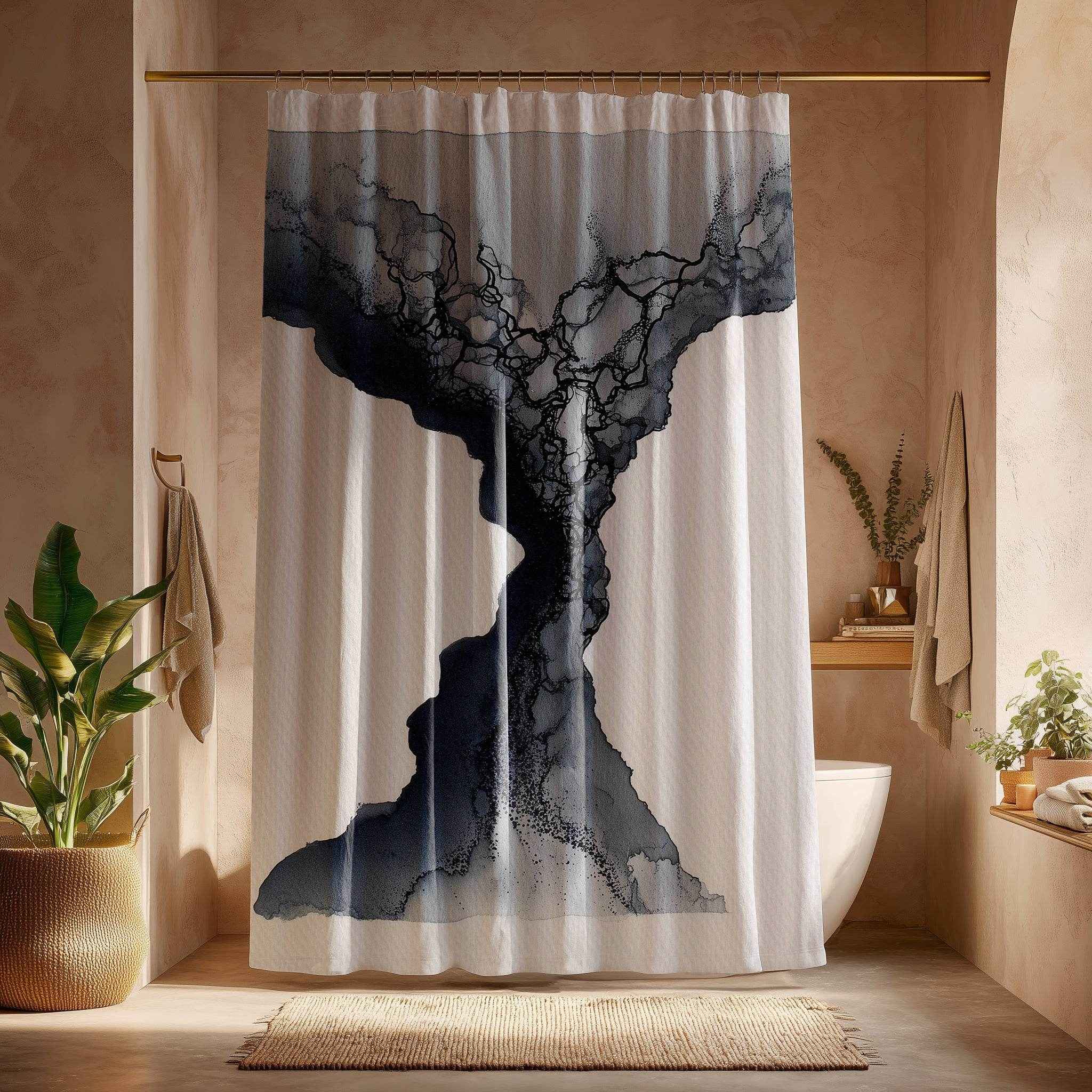 Elegant Abstract Shower Curtain