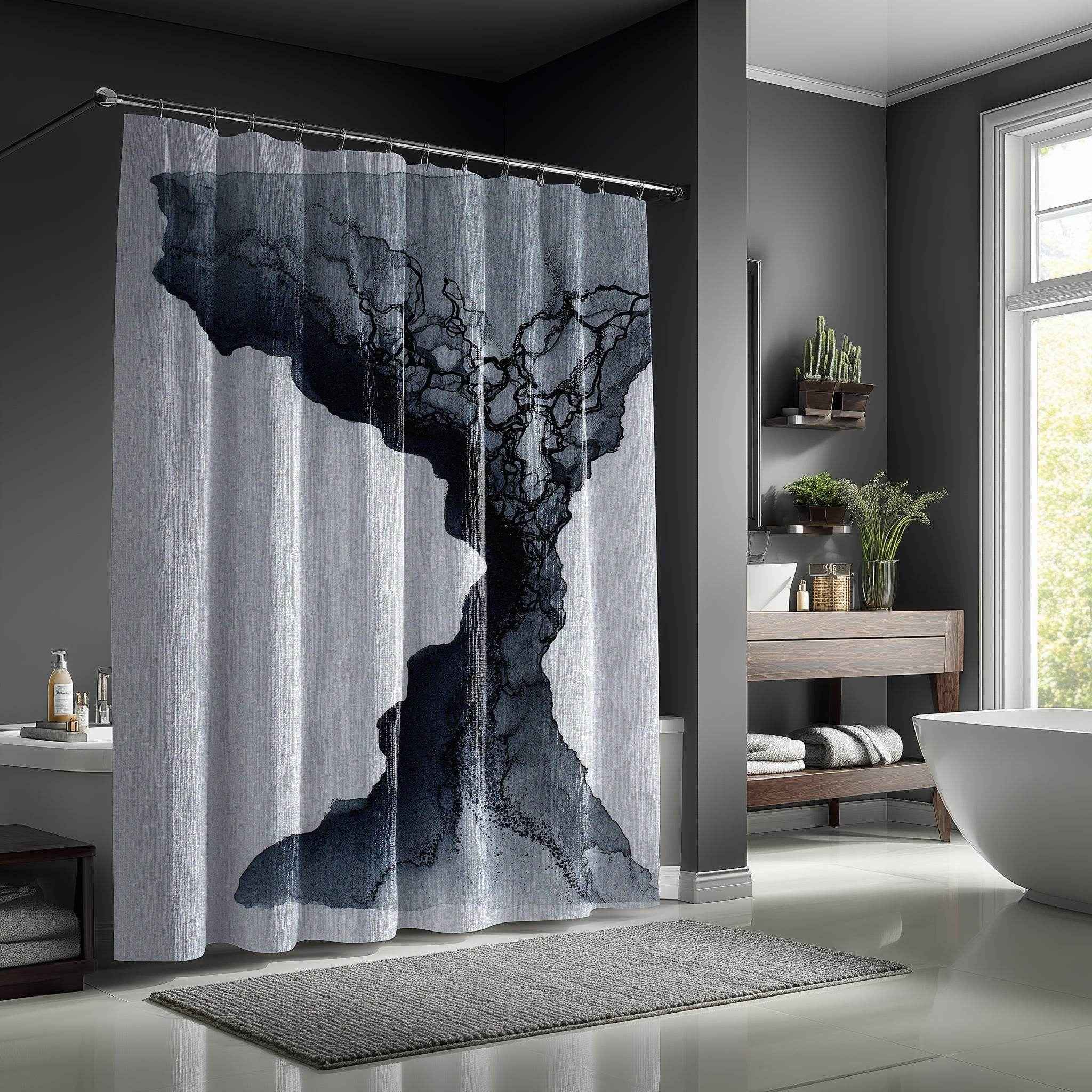Elegant Abstract Shower Curtain