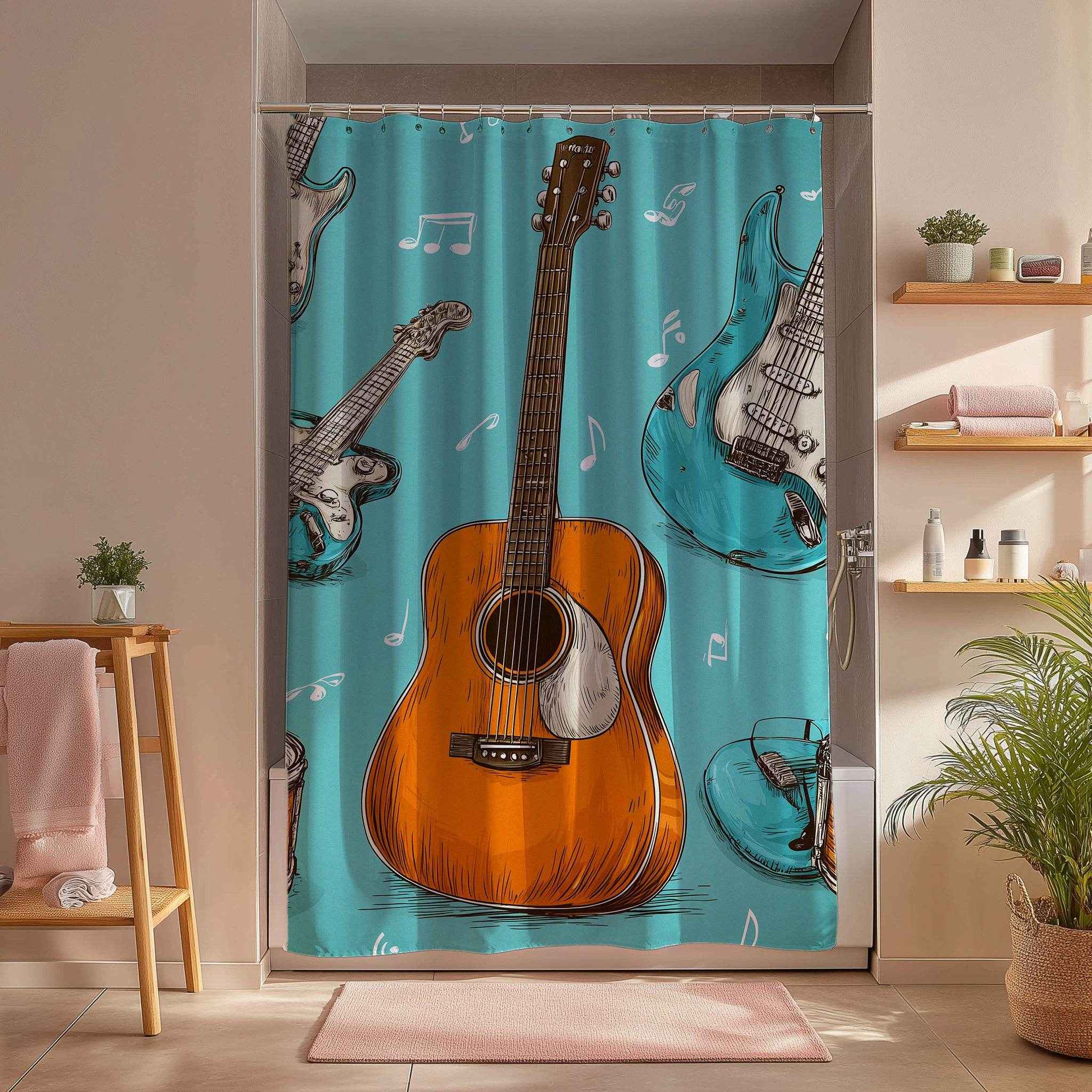 Musical Instruments Shower Curtain
