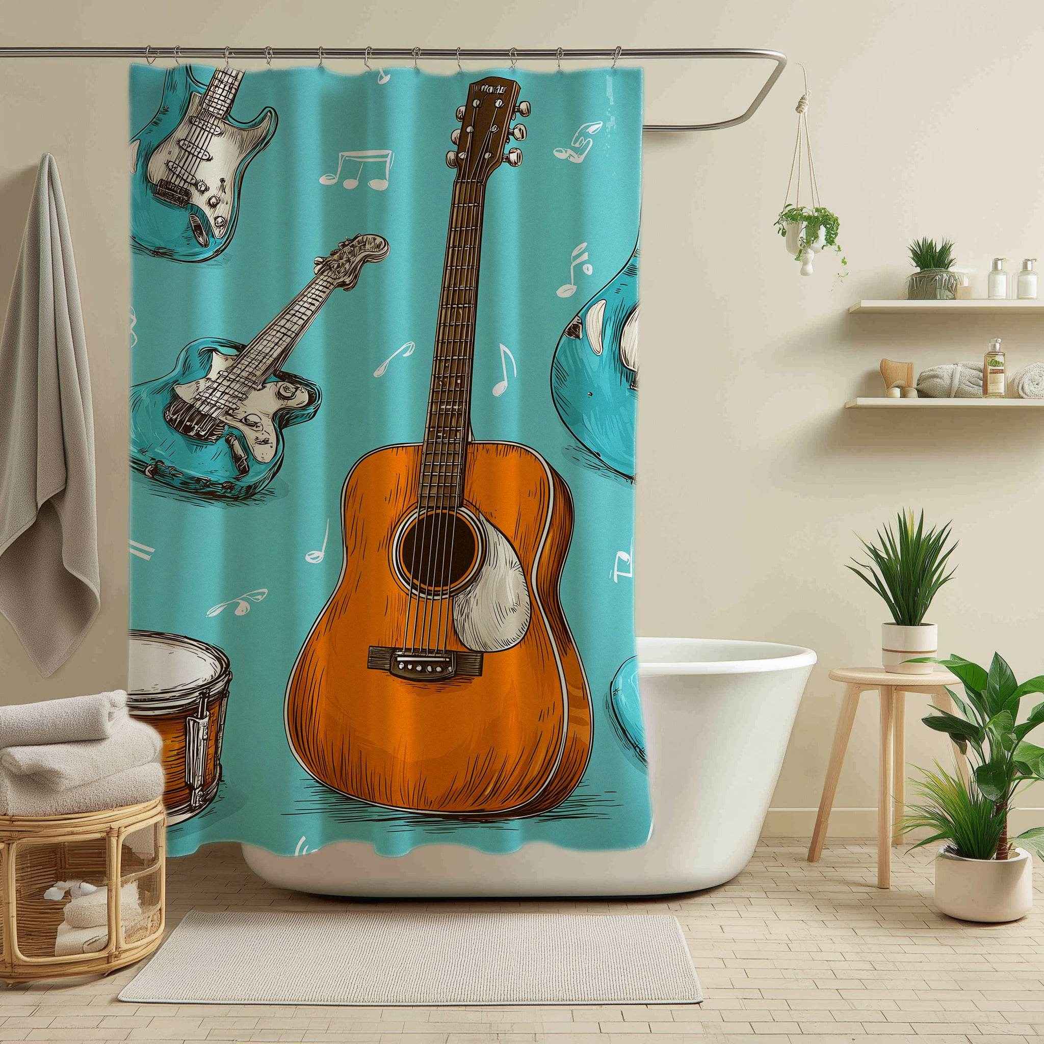 Musical Instruments Shower Curtain