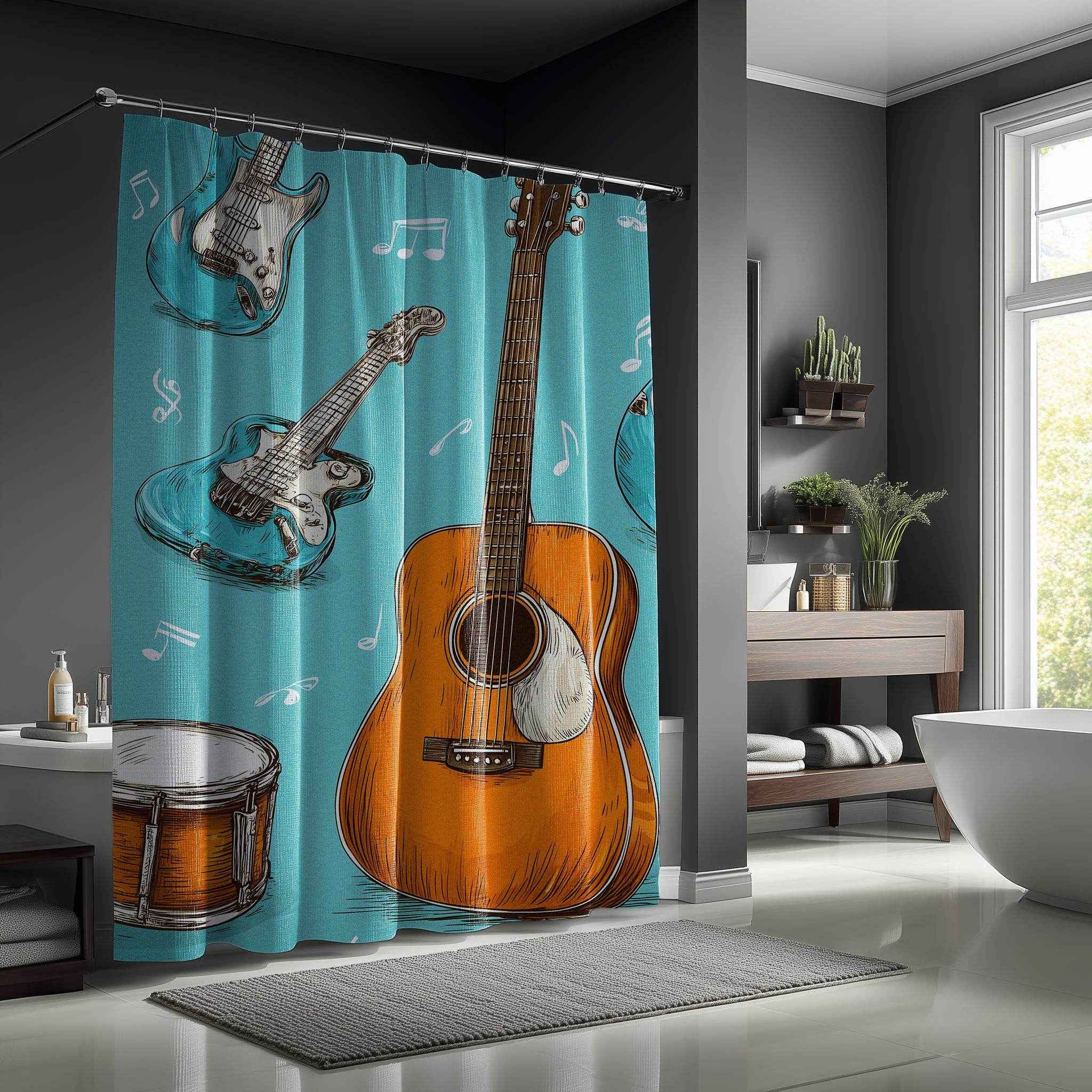 Musical Instruments Shower Curtain