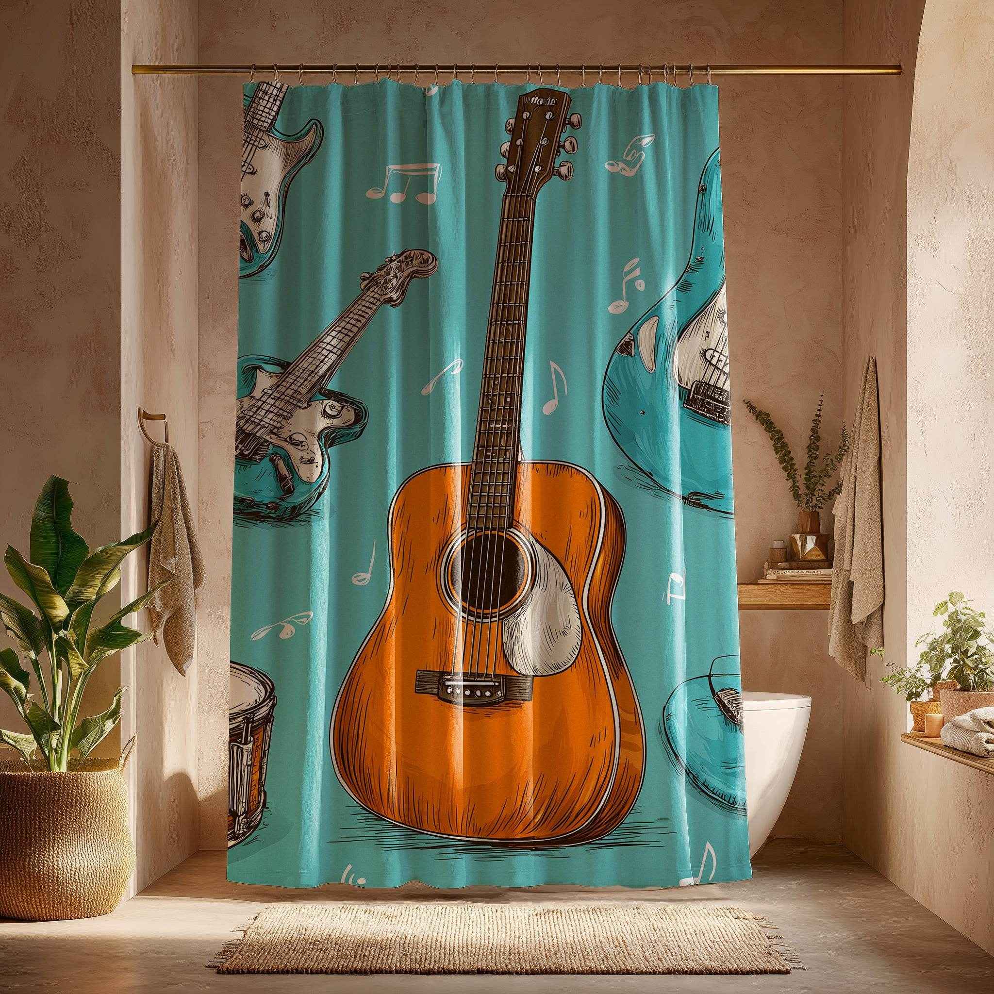 Musical Instruments Shower Curtain