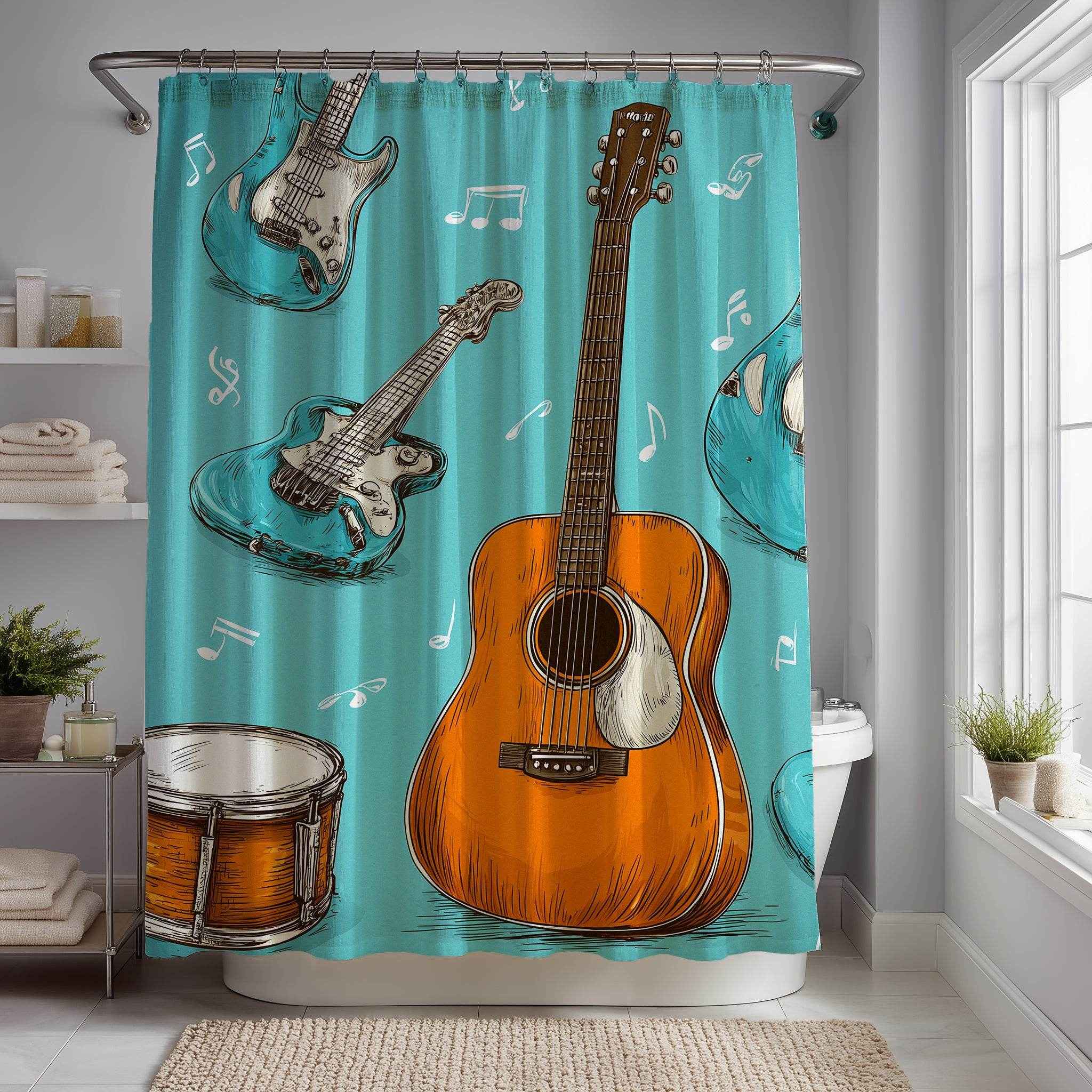 Musical Instruments Shower Curtain