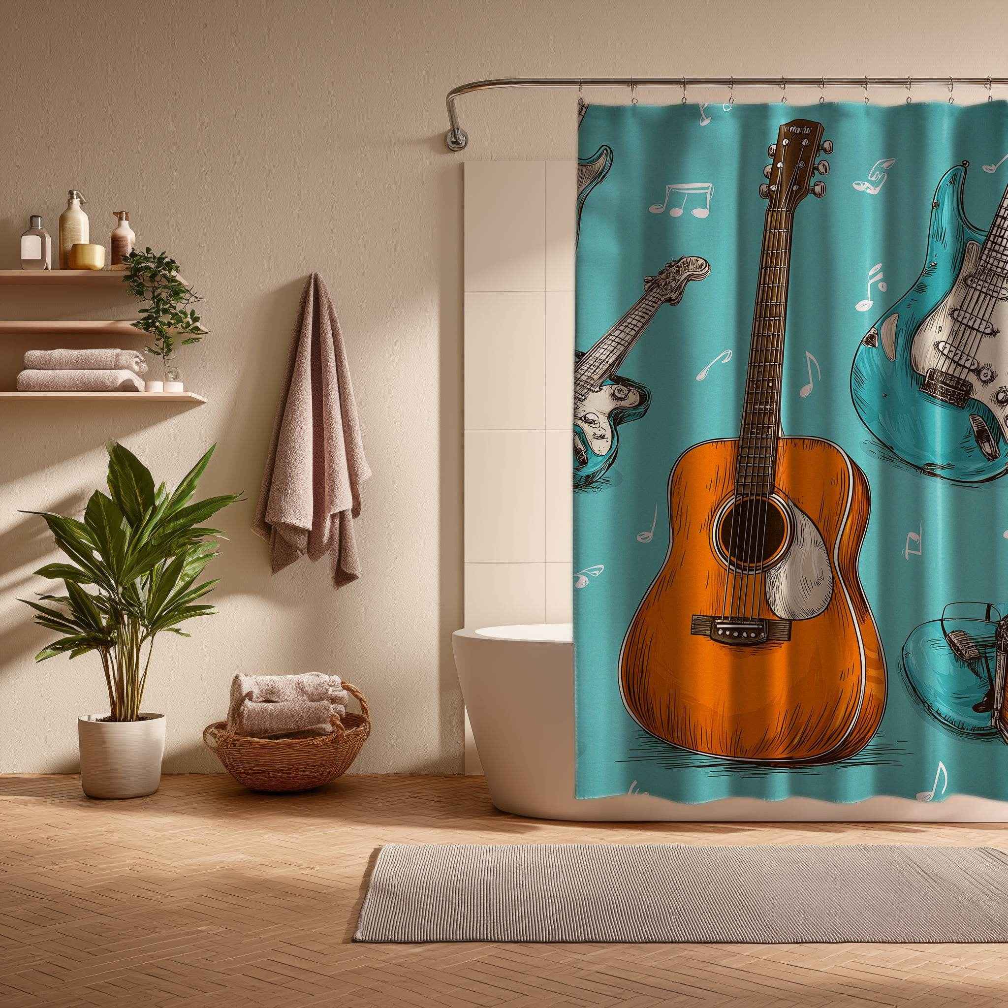 Musical Instruments Shower Curtain