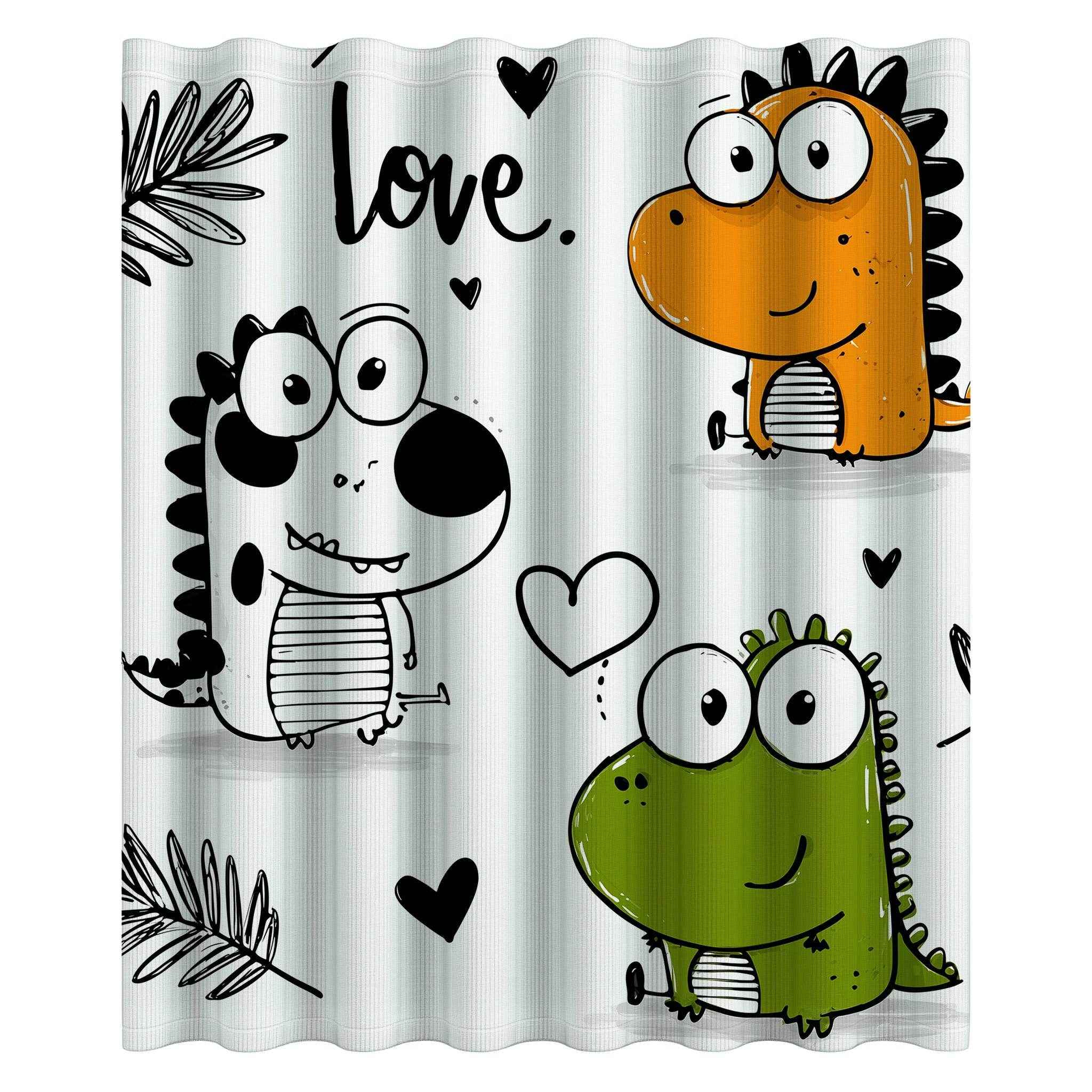 Playful Dinosaur Shower Curtain