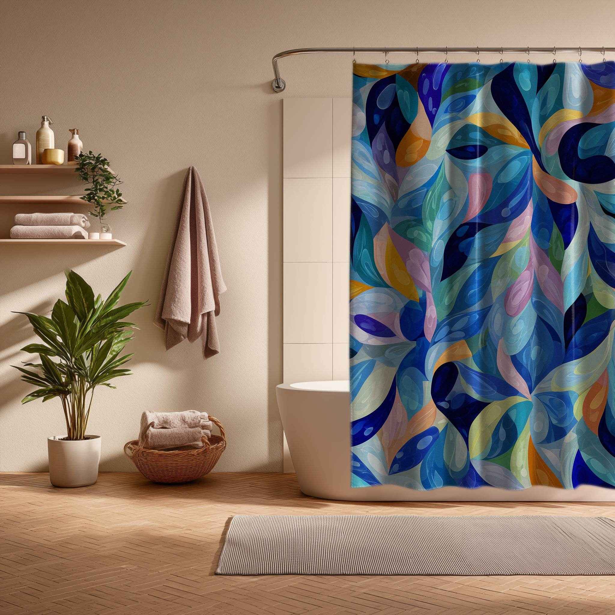 Colorful Abstract Shower Curtain