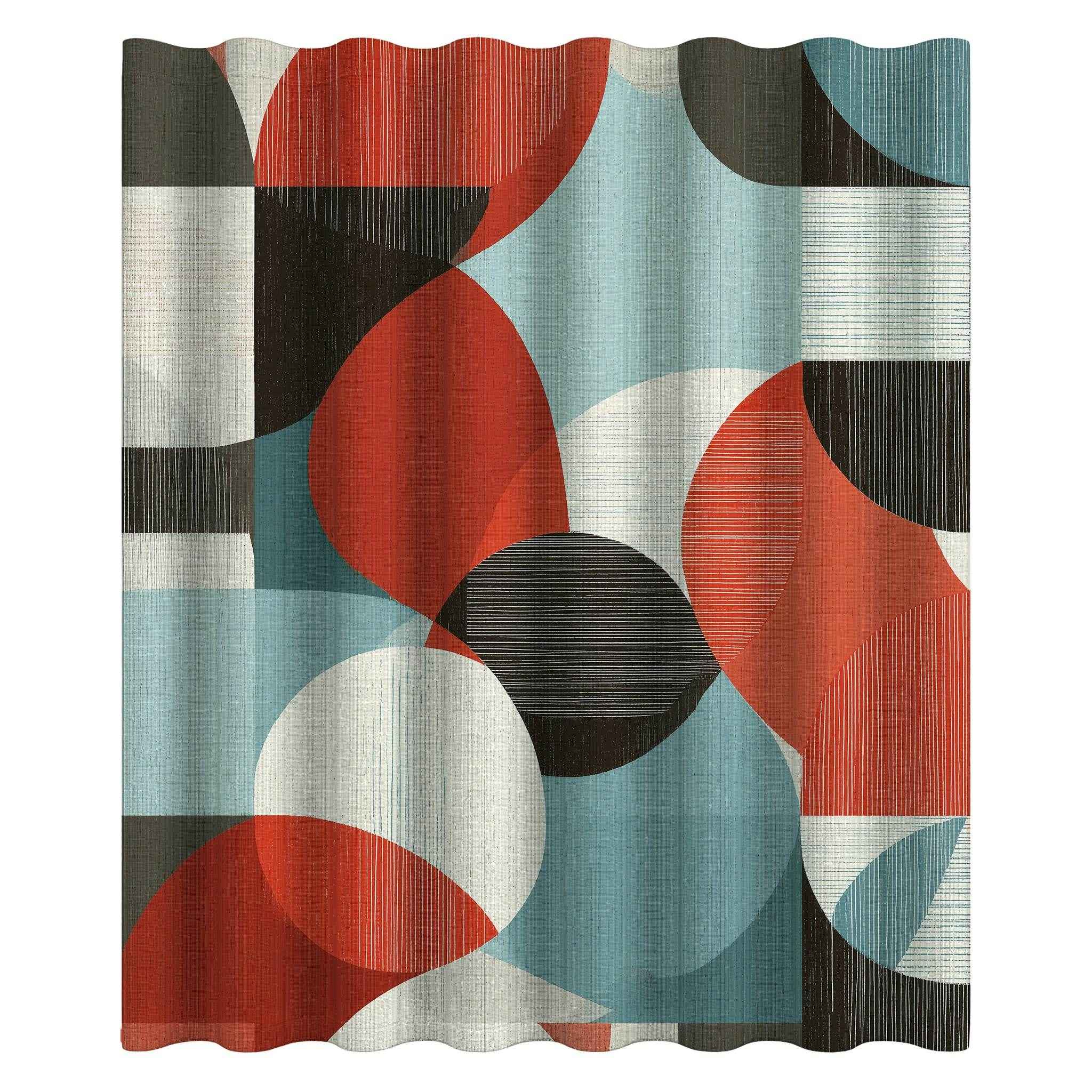 Vibrant Geometric Shower Curtain