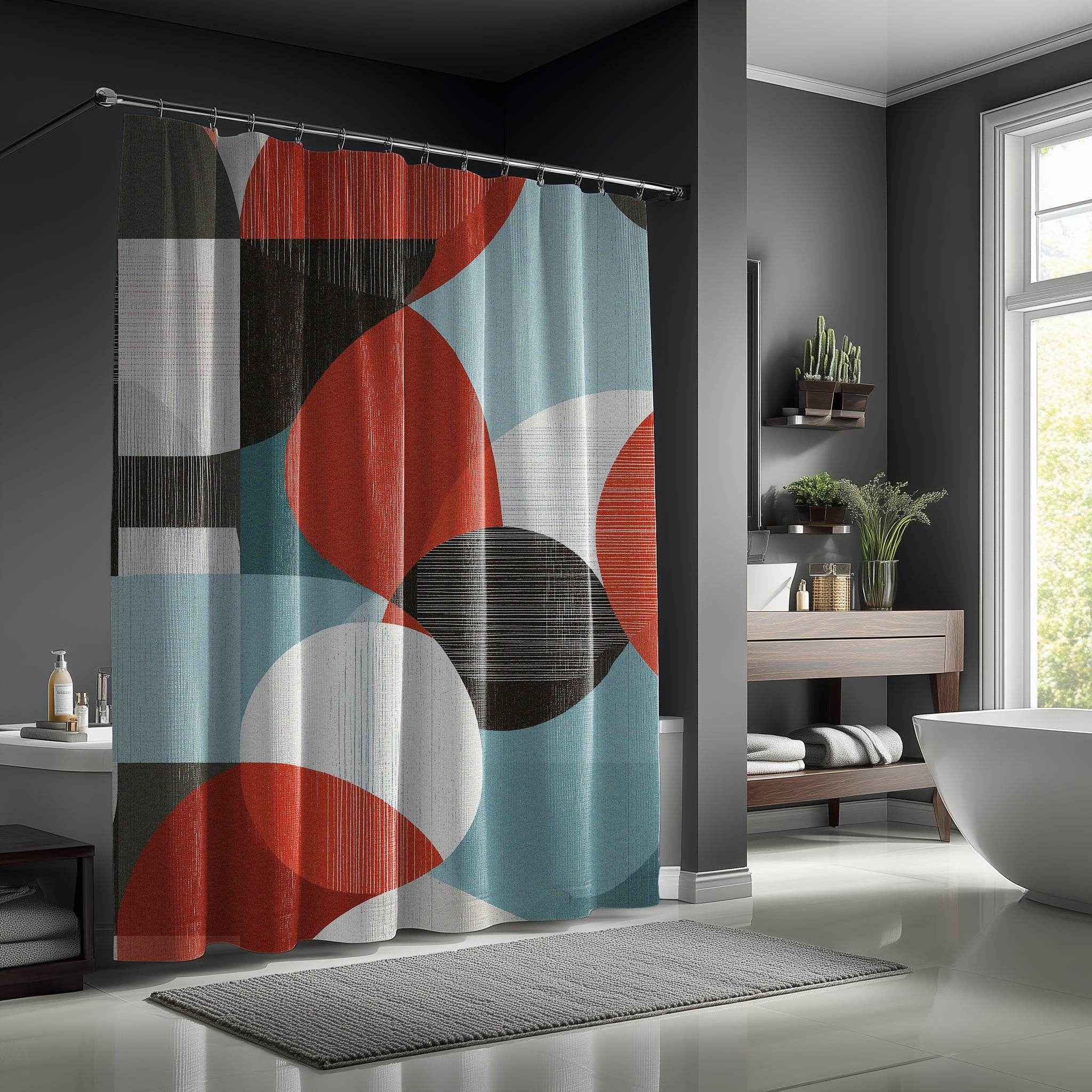 Vibrant Geometric Shower Curtain