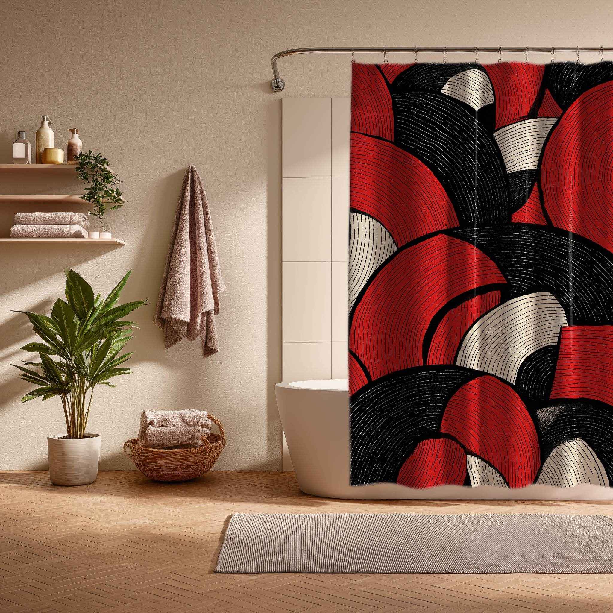 Bold Geometric Shower Curtain