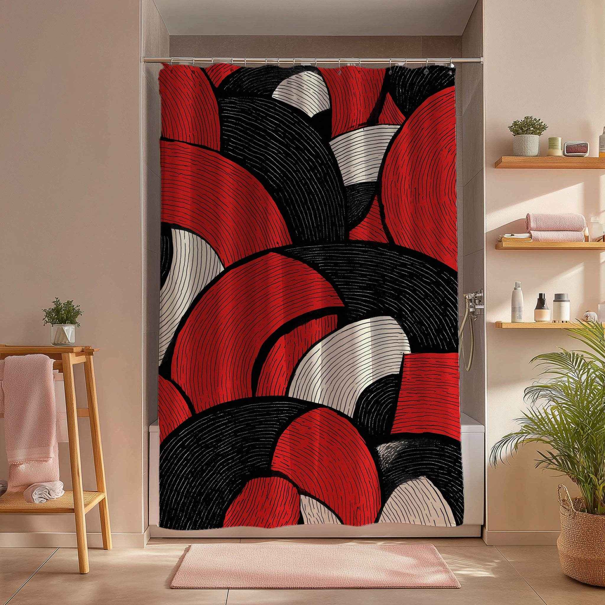 Bold Geometric Shower Curtain