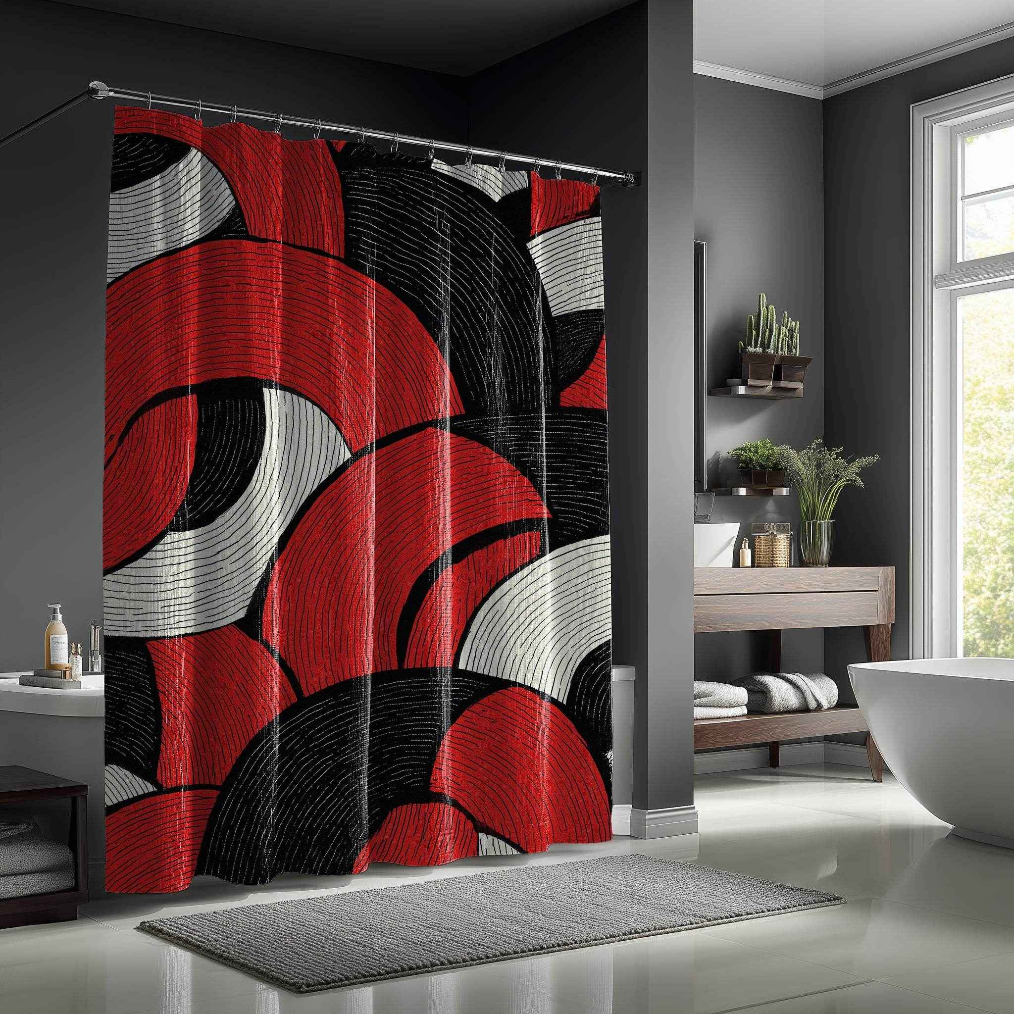 Bold Geometric Shower Curtain