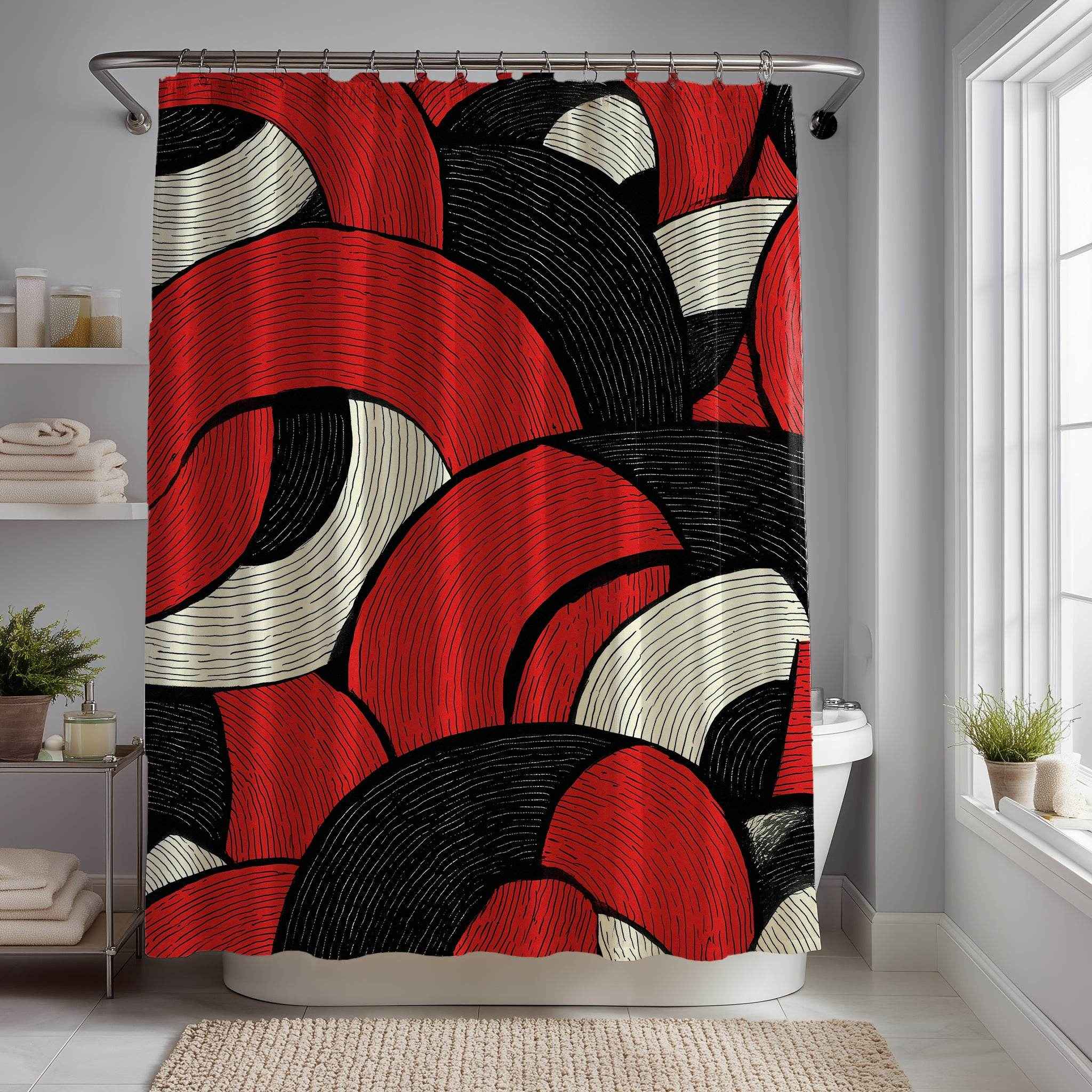 Bold Geometric Shower Curtain