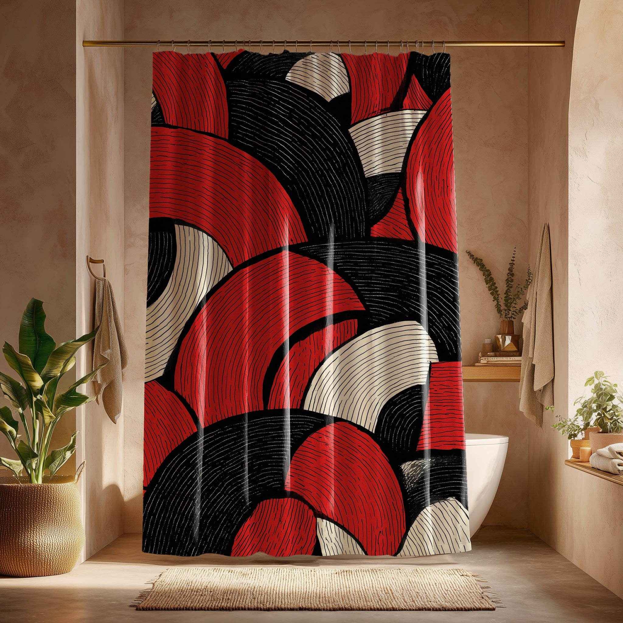 Bold Geometric Shower Curtain