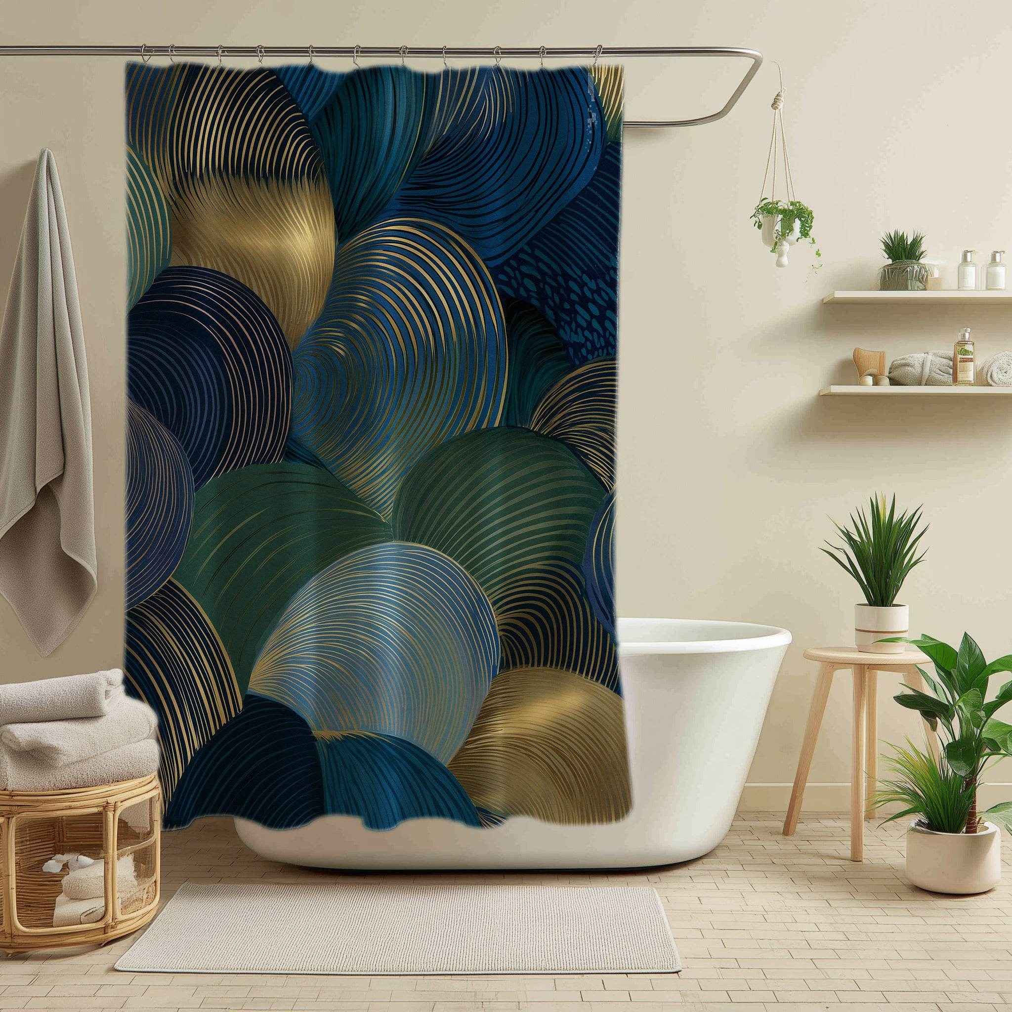 Elegant Abstract Shower Curtain