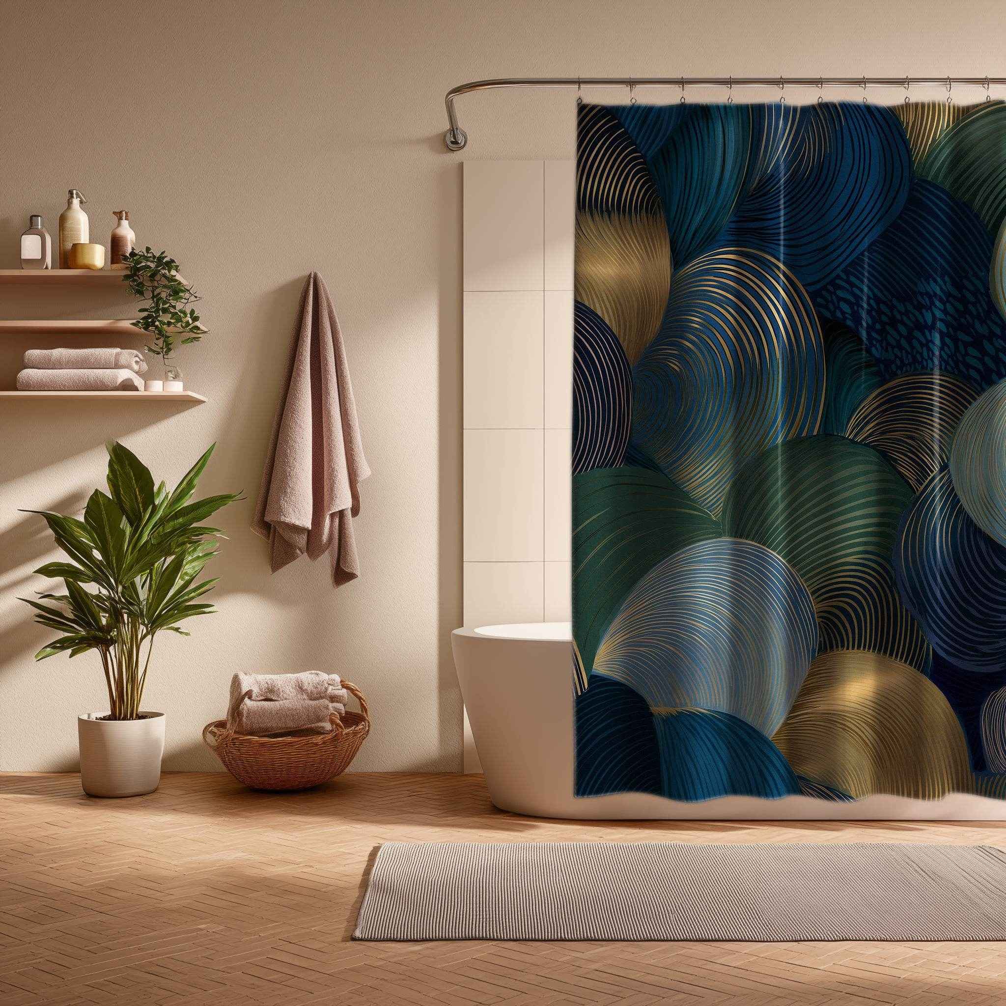 Elegant Abstract Shower Curtain