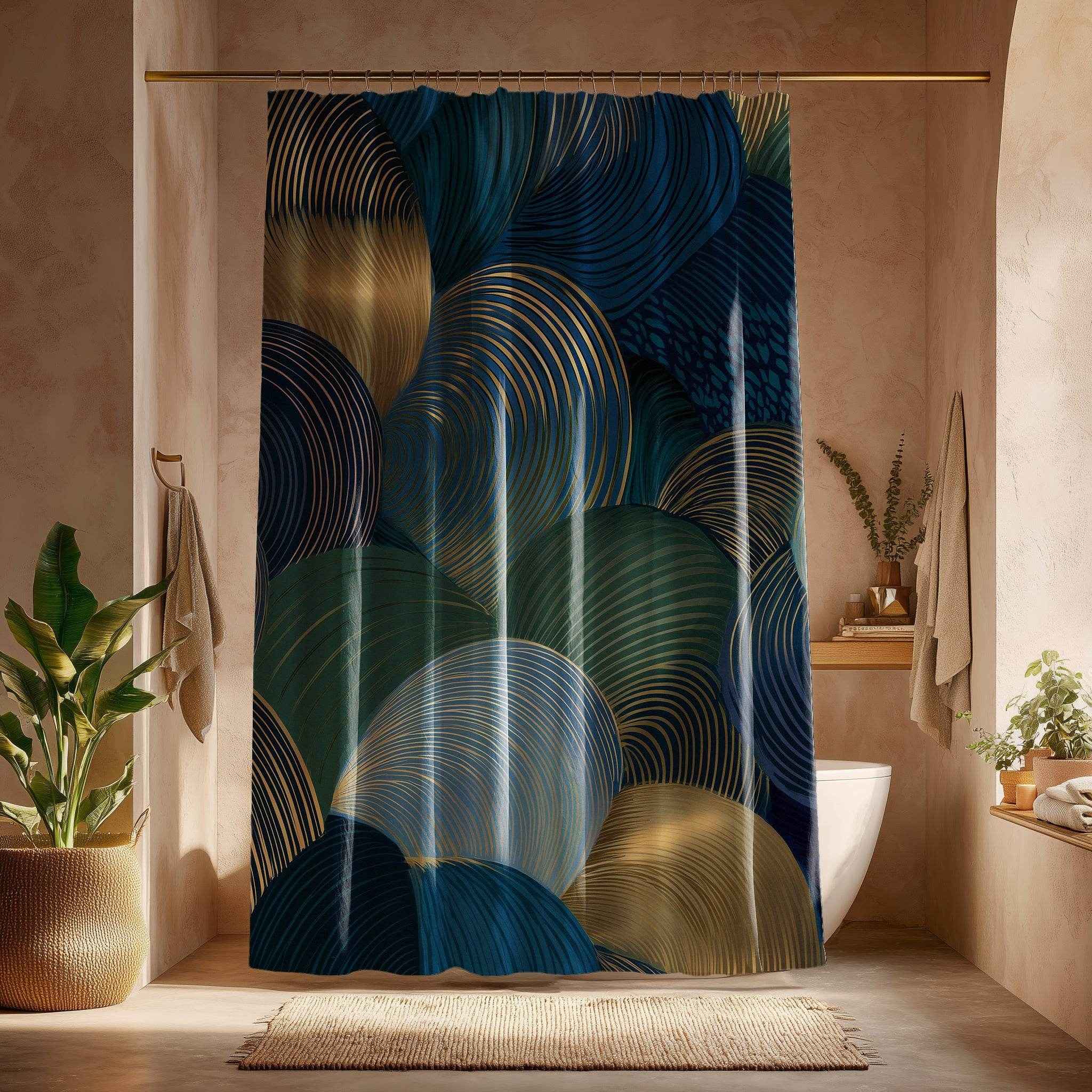 Elegant Abstract Shower Curtain