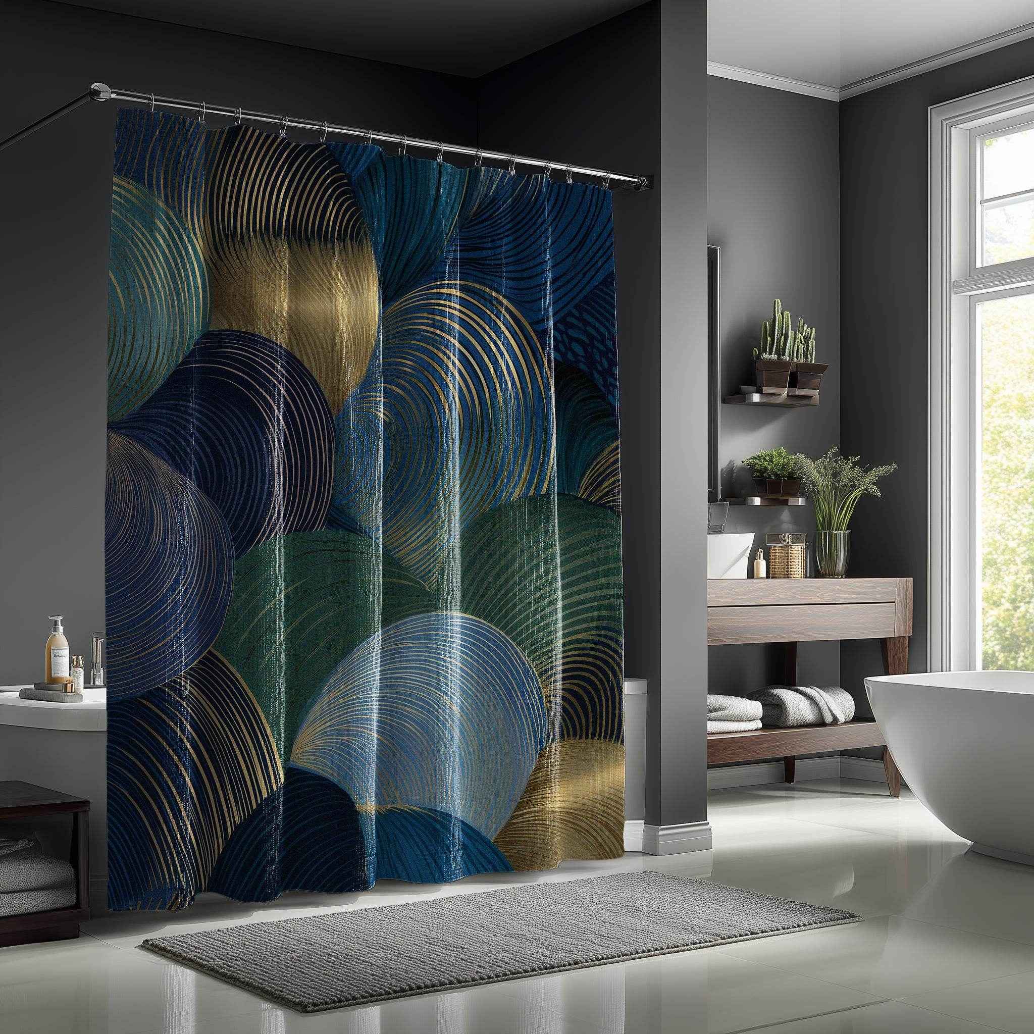 Elegant Abstract Shower Curtain